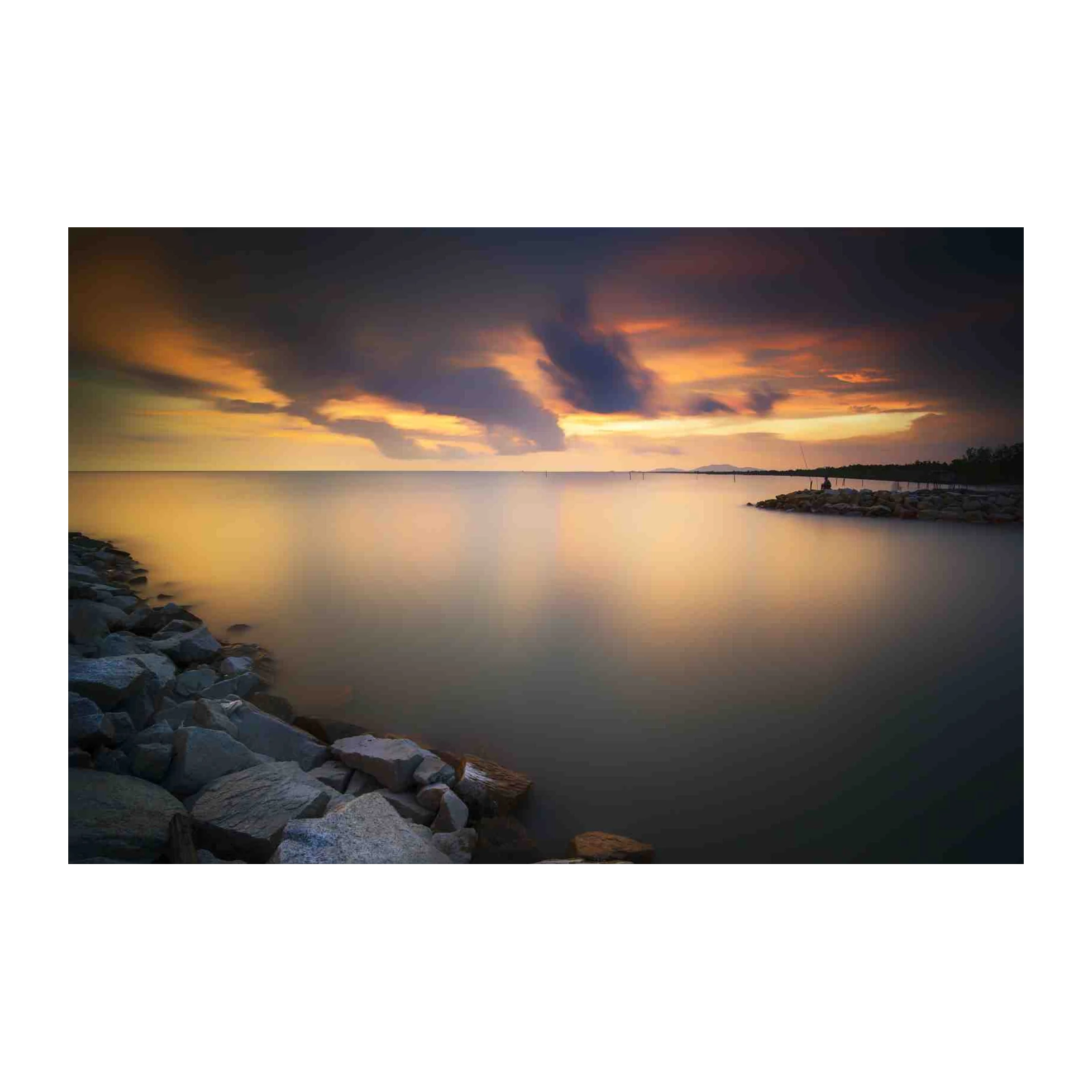Serene Sunset Seascape Wall Art