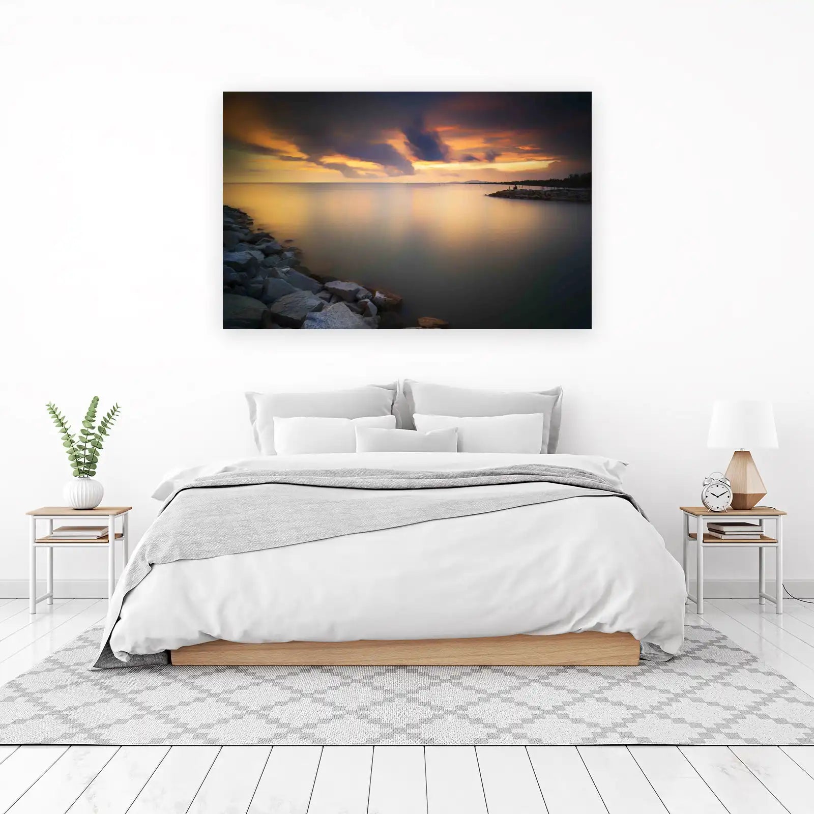 Serene Sunset Seascape Wall Art