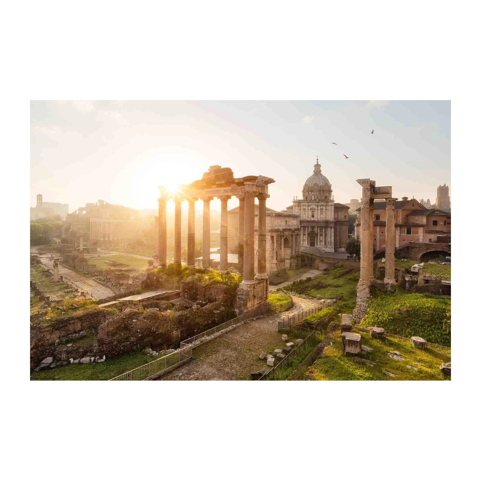 Golden Rome Ruins Wall Art