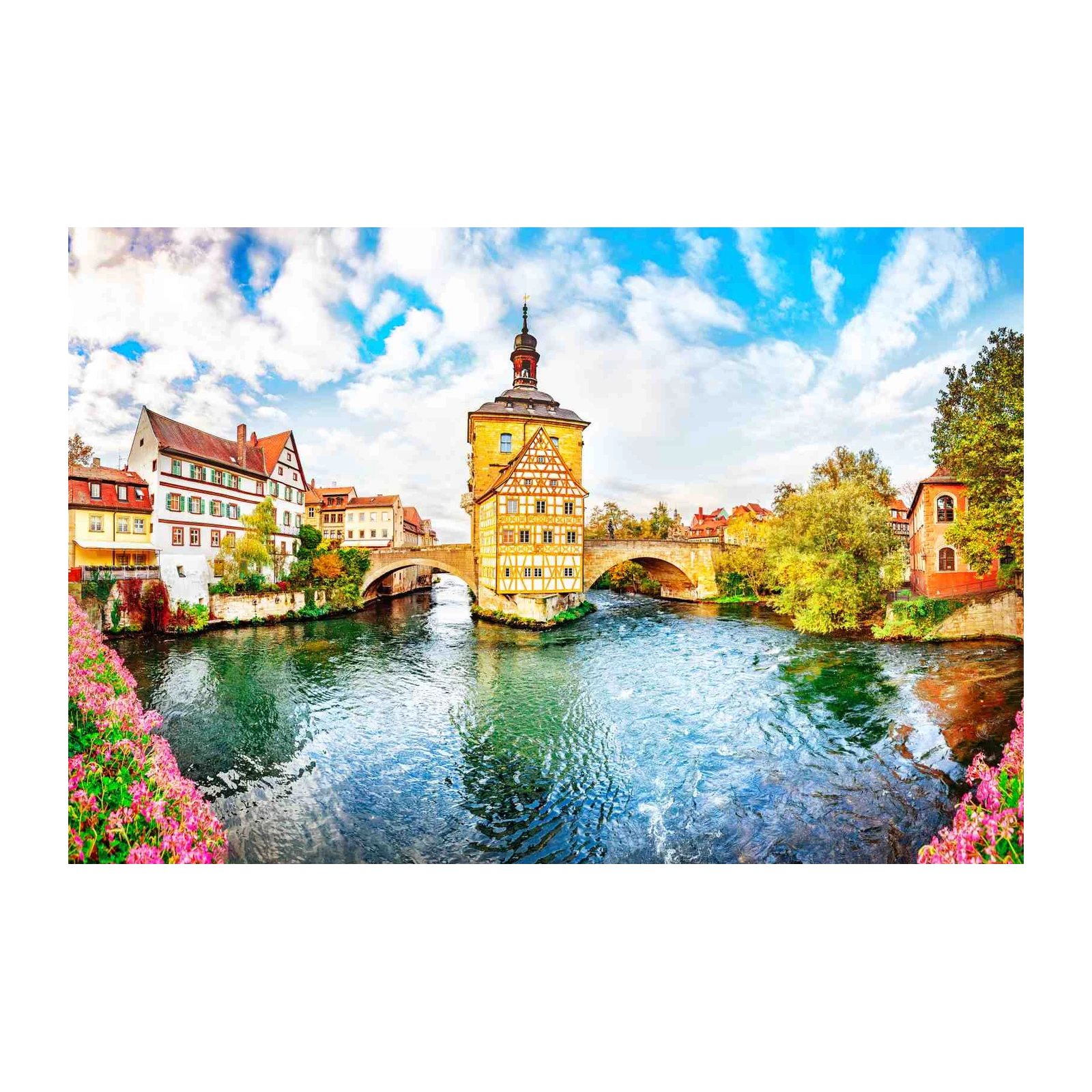 Bavarian Charm River View Wall Art