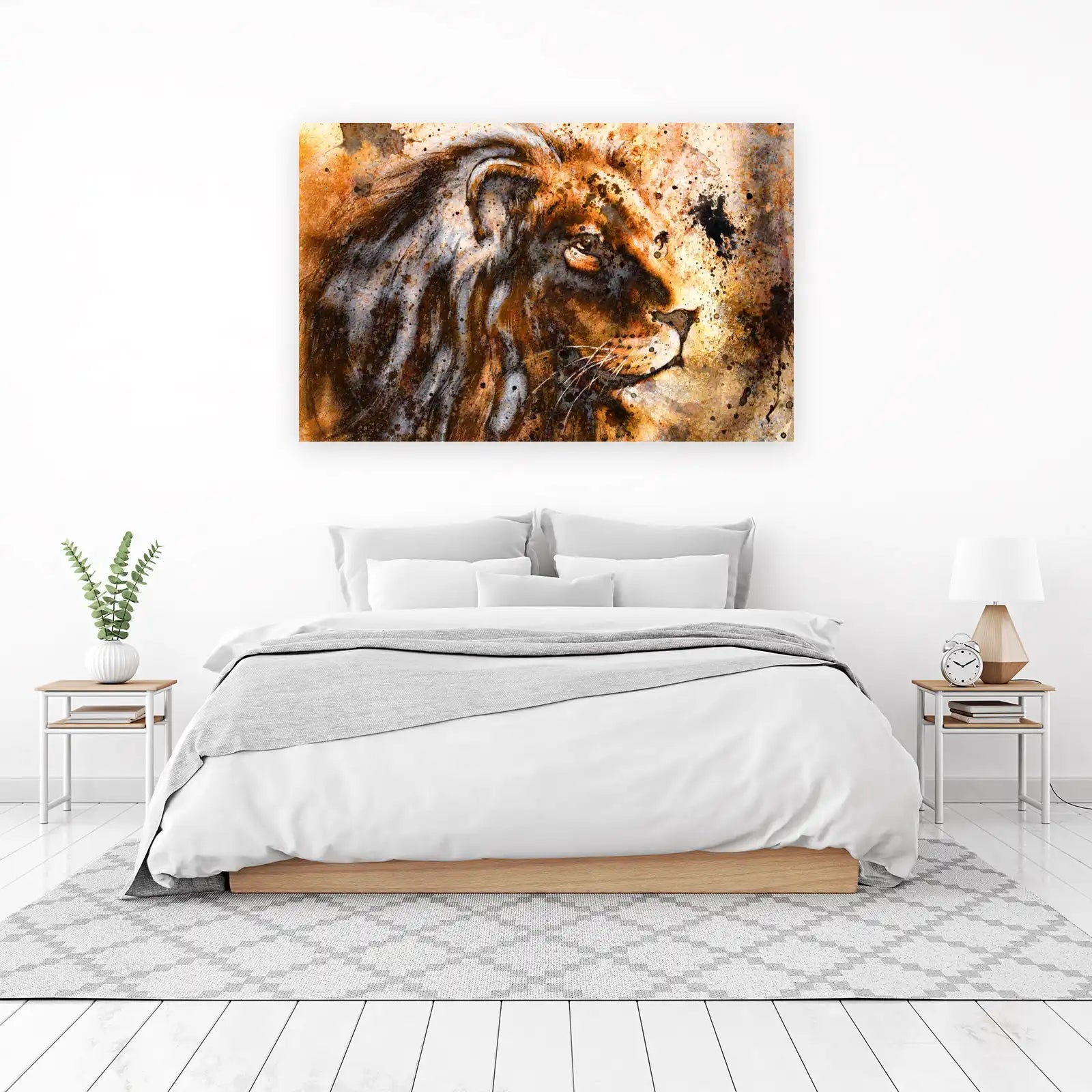 Majestic Lion Roar Textured Wall Art