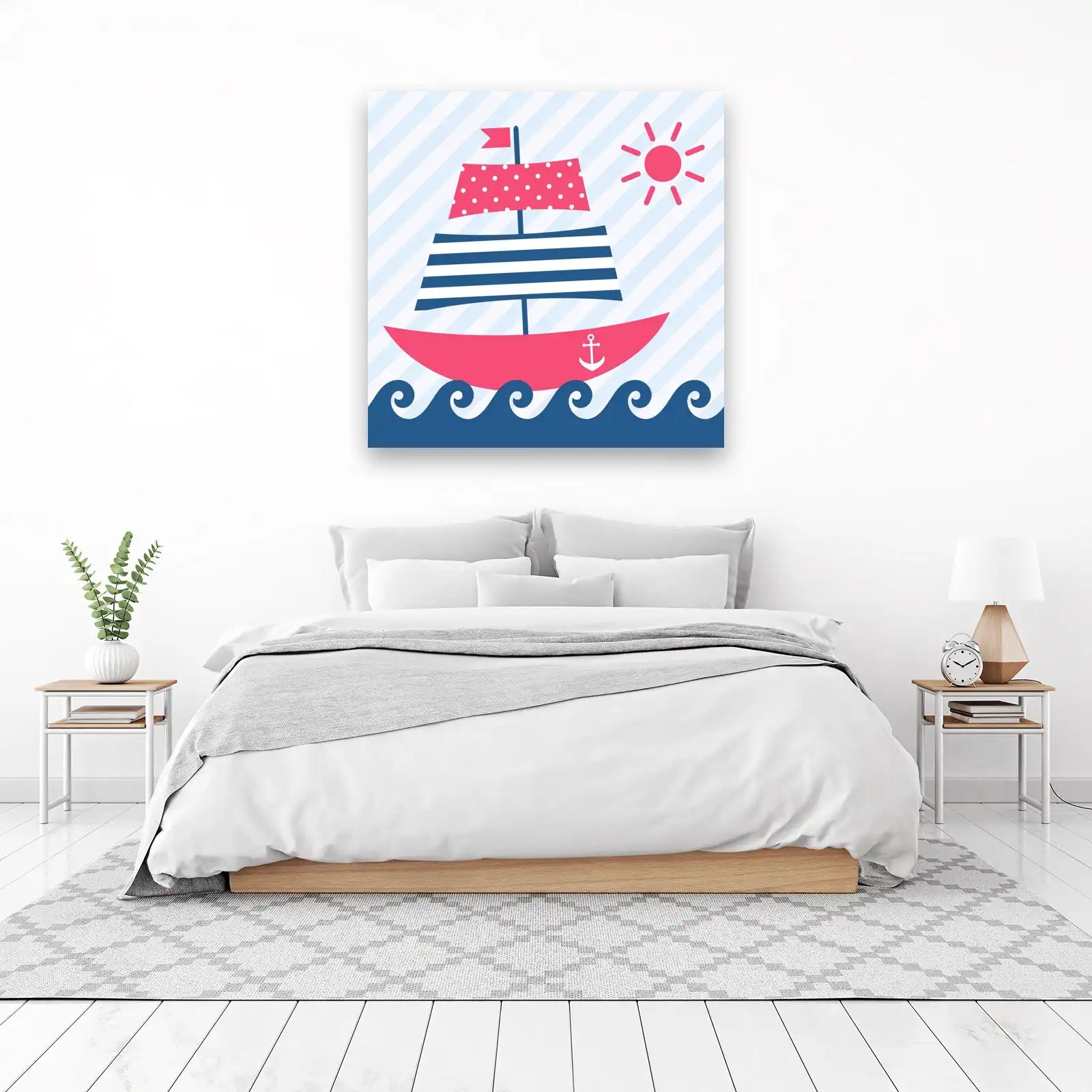 Nautical Sailboat & Sun Wall Art