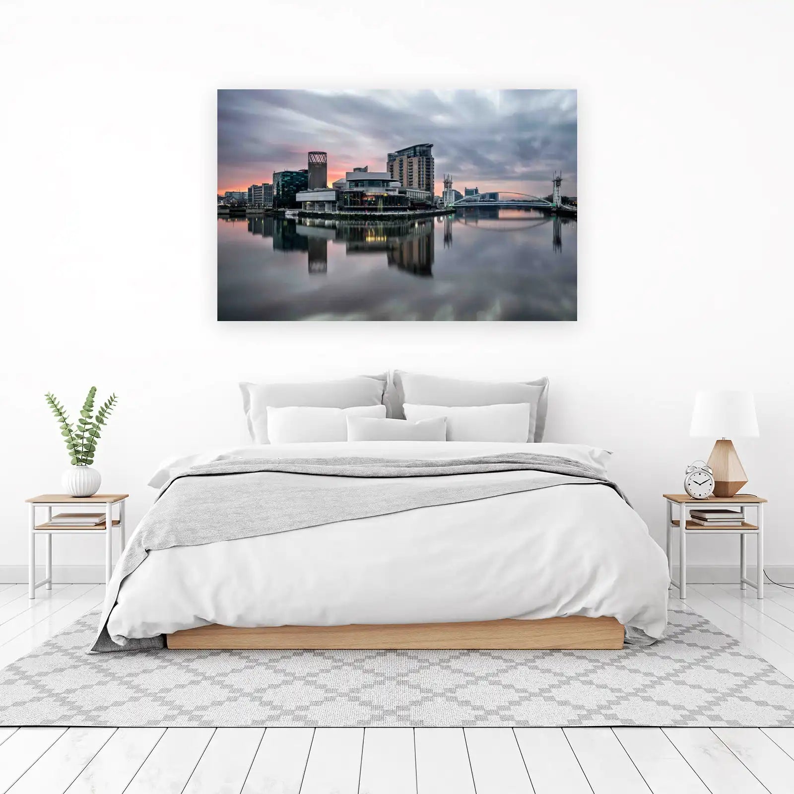 Urban Waterfront Cityscape Wall Art