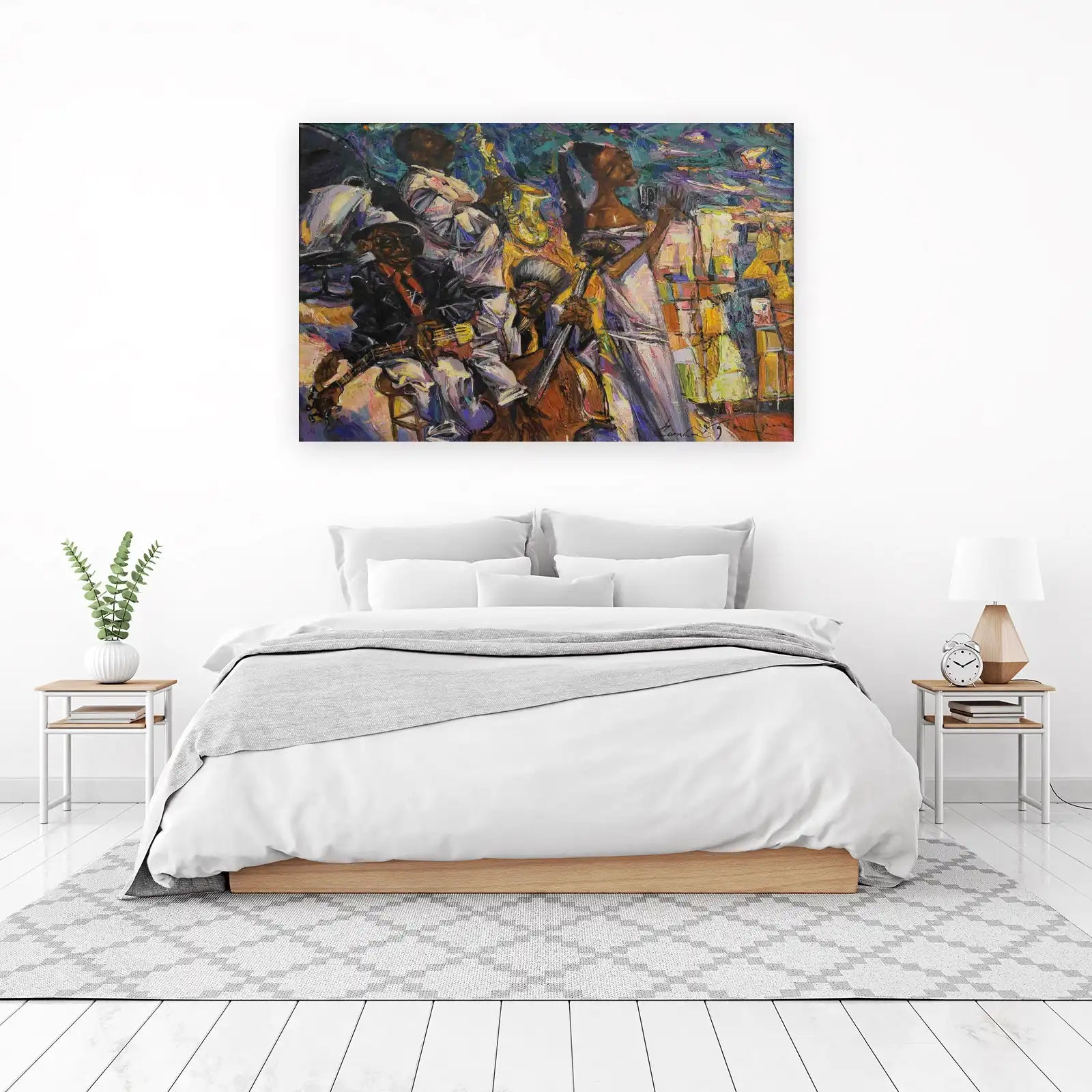 Vibrant Jazz Band Wall Art - Soulful Music Art
