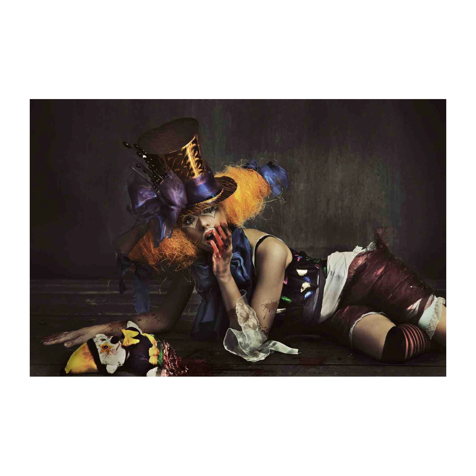 Gothic Clown Horror Art Wall Art