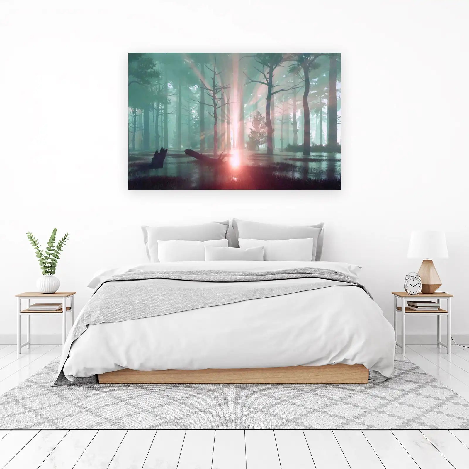 Mystical Forest Sunbeam Wall Art