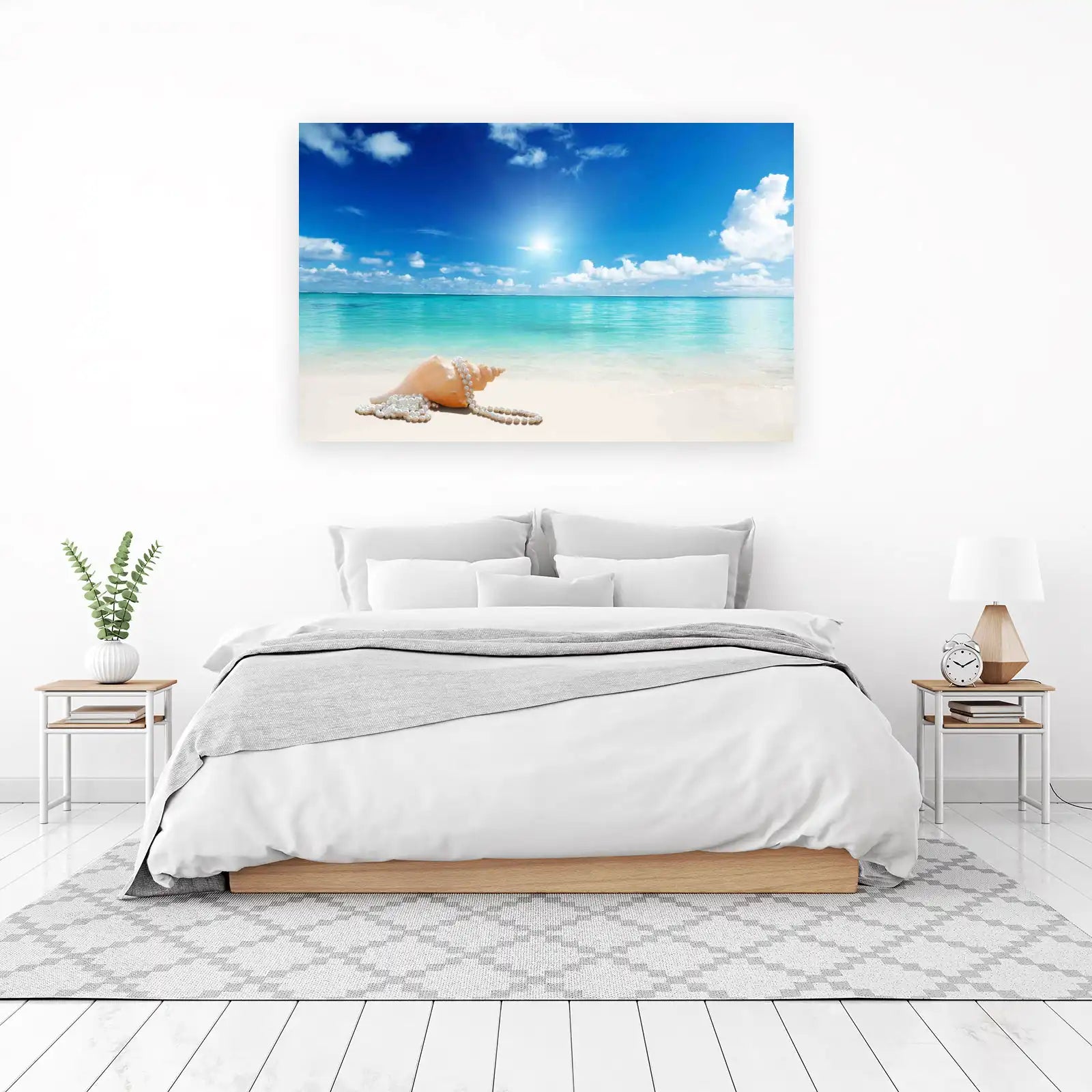 Serene Seashell & Pearl Beach Wall Art