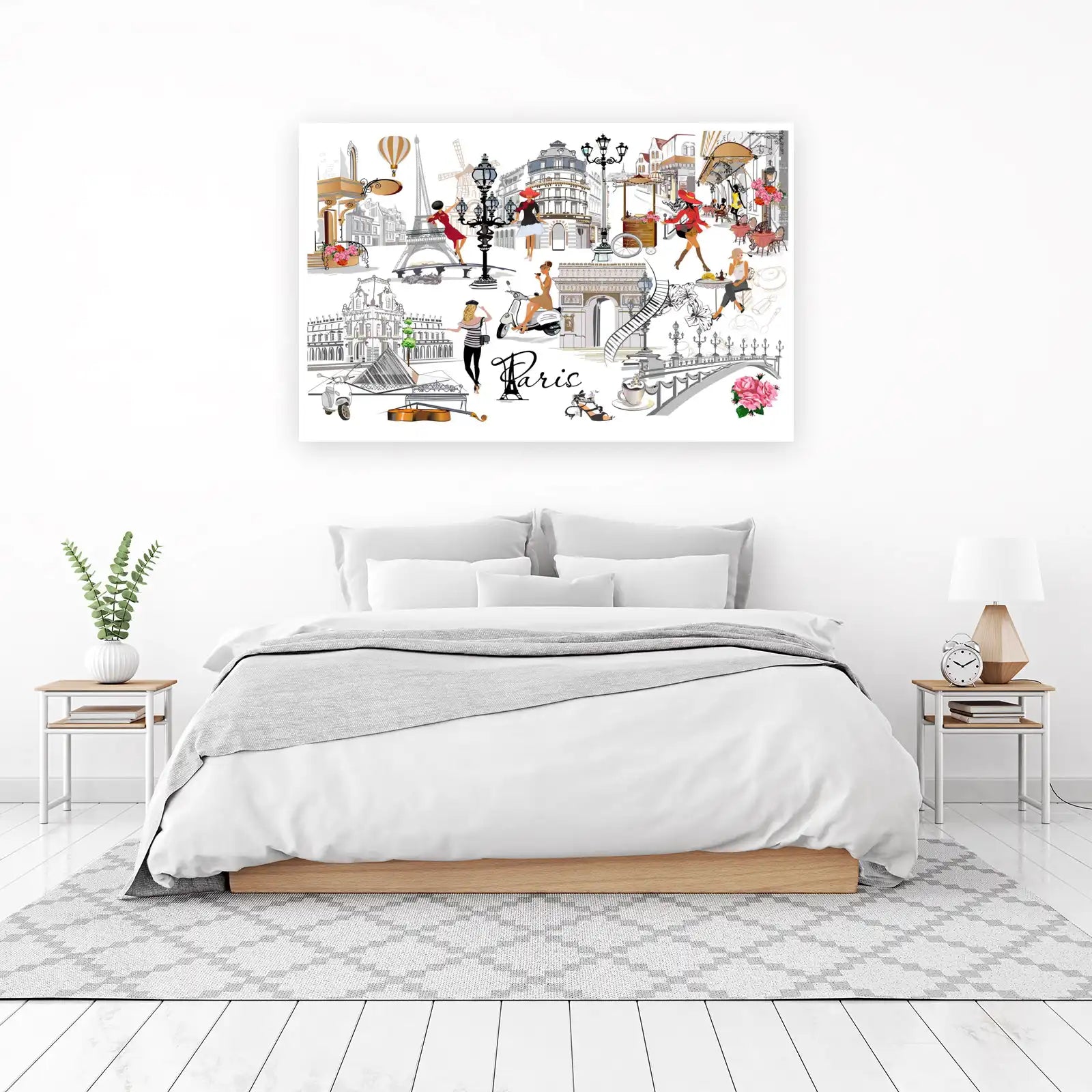 Chic Parisian Street Scene Wall Art