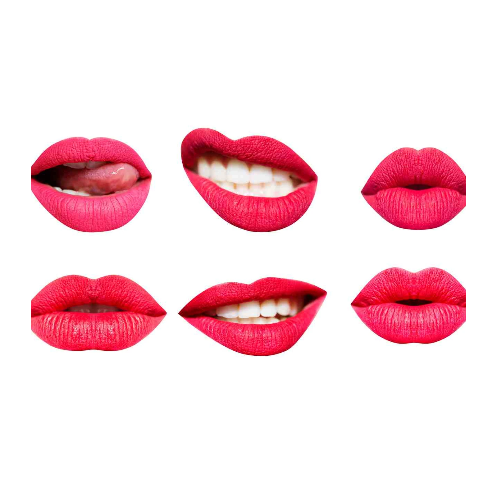 Bold Red Lips Collage Wall Art