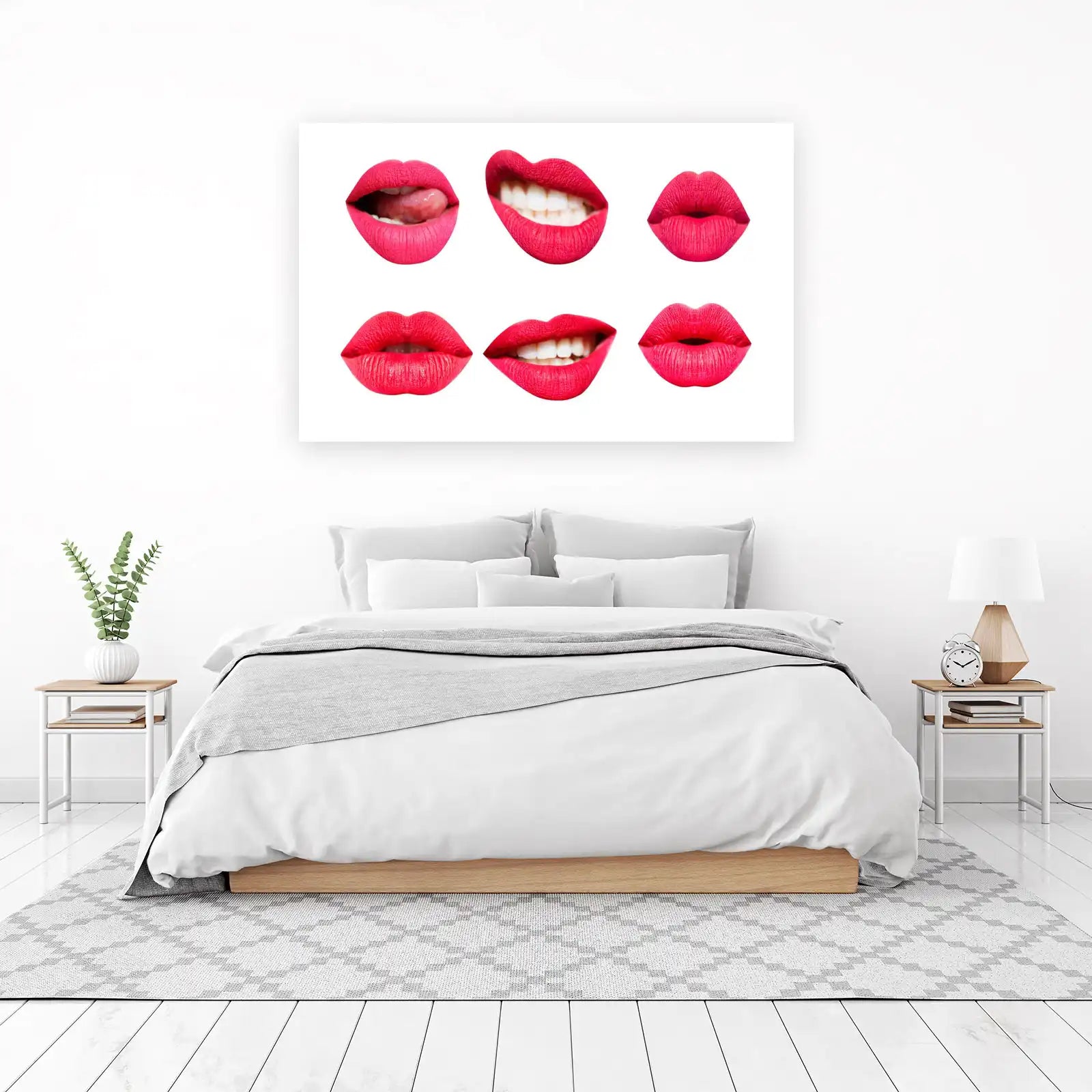Bold Red Lips Collage Wall Art