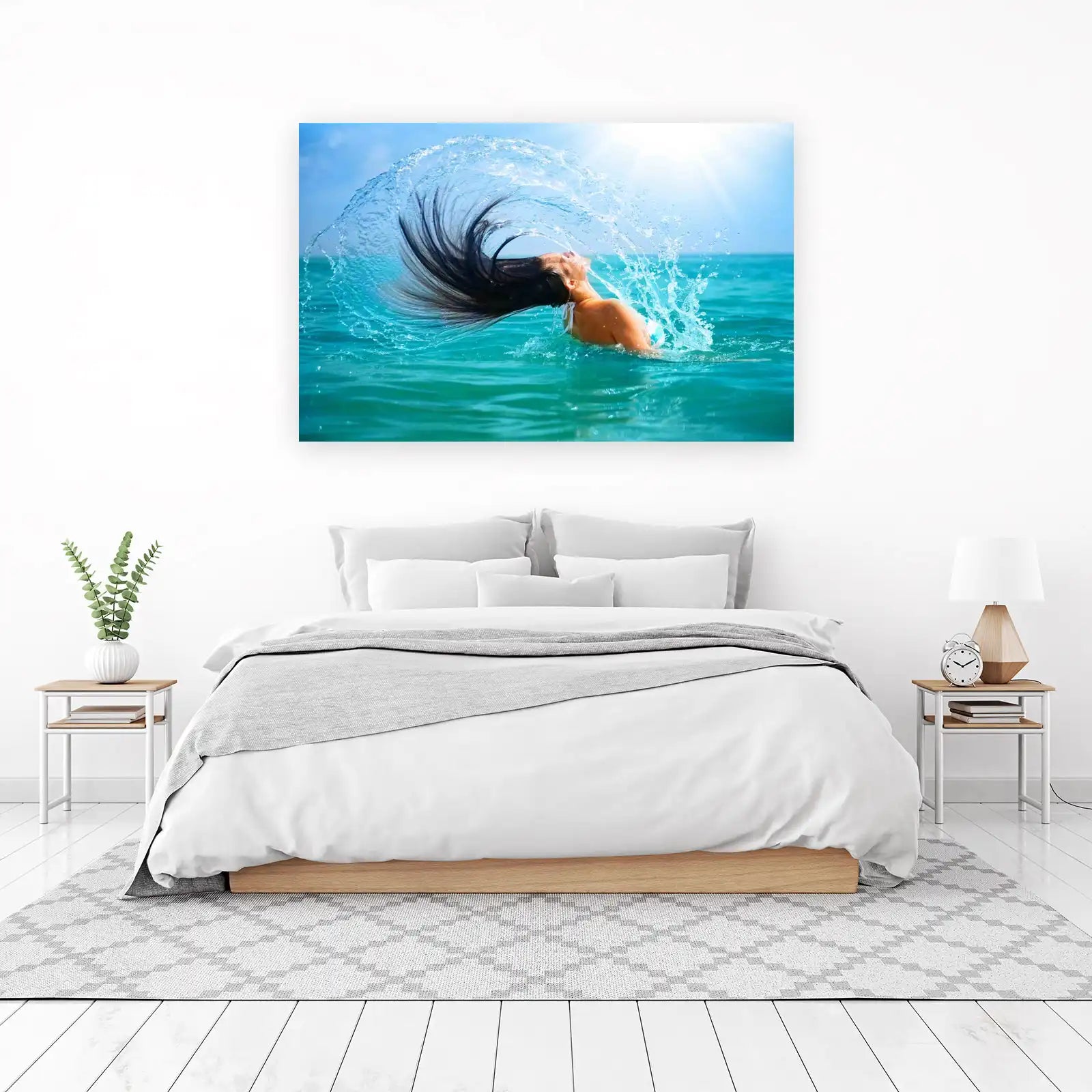 Ocean Splash Hair Flip Wall Art