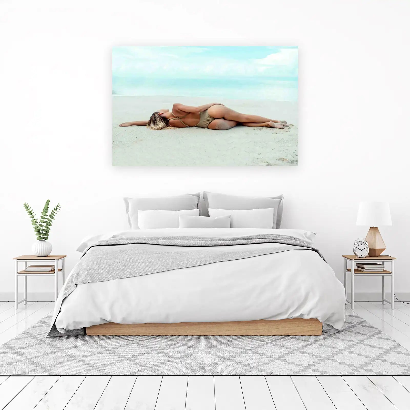 Serene Beach Bliss Woman Wall Art
