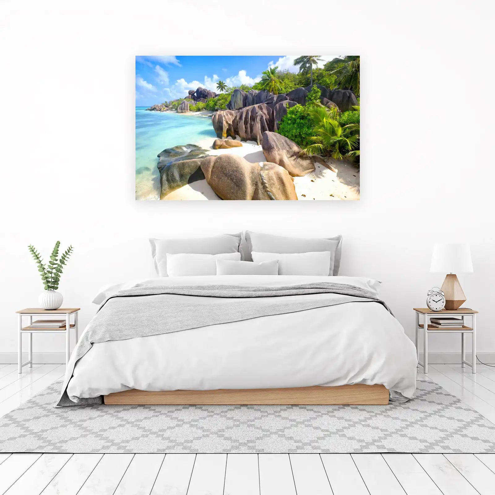 Tropical Paradise Beach Rocks Wall Art