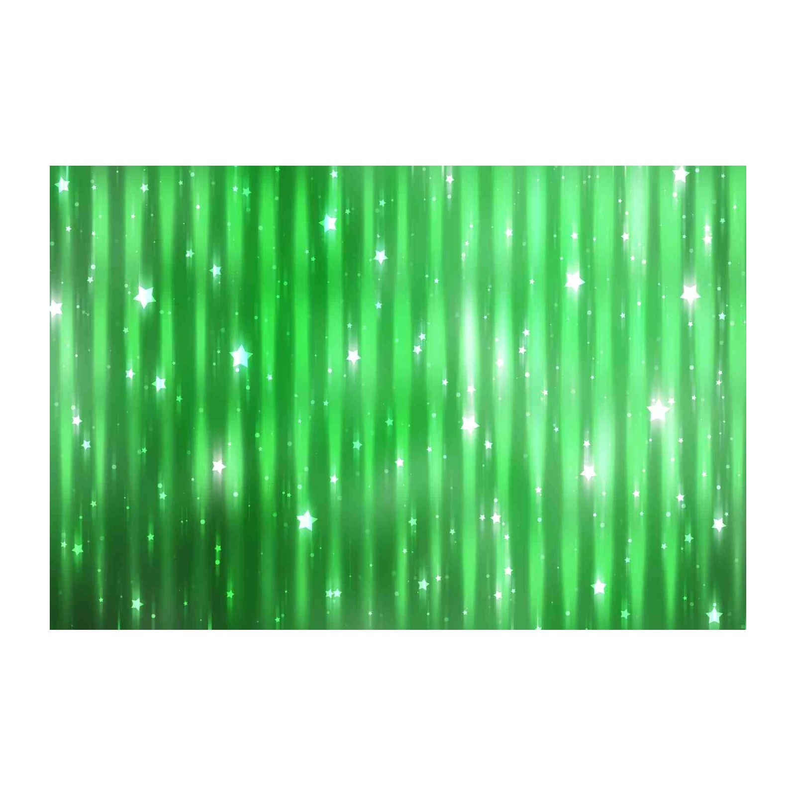 Sparkling Emerald Stars Wall Art