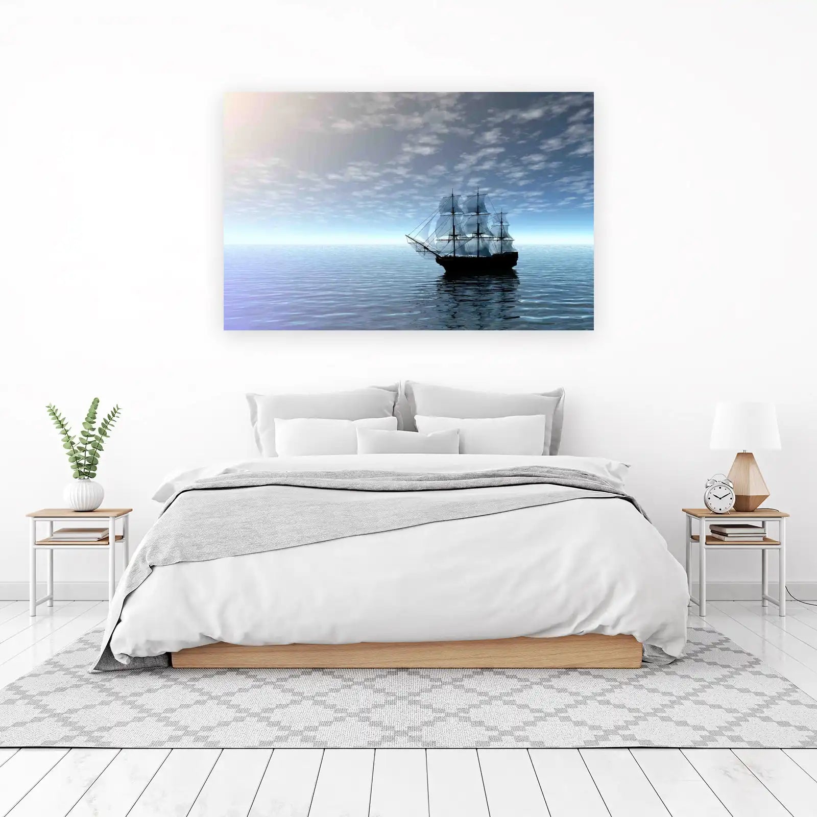 Majestic Tall Ship Sailing Ocean Wall Art