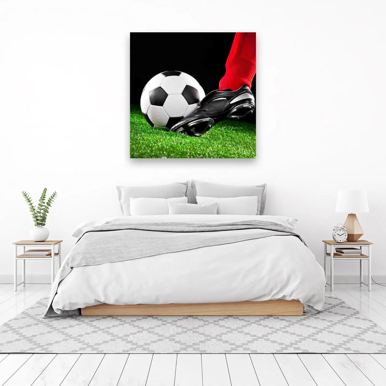 Dynamic Soccer Kick Off Wall Art