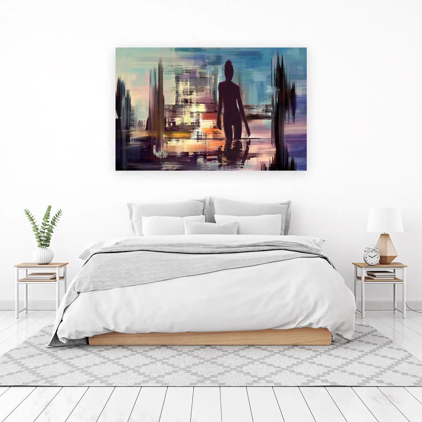 Abstract Solitude Woman Wall Art