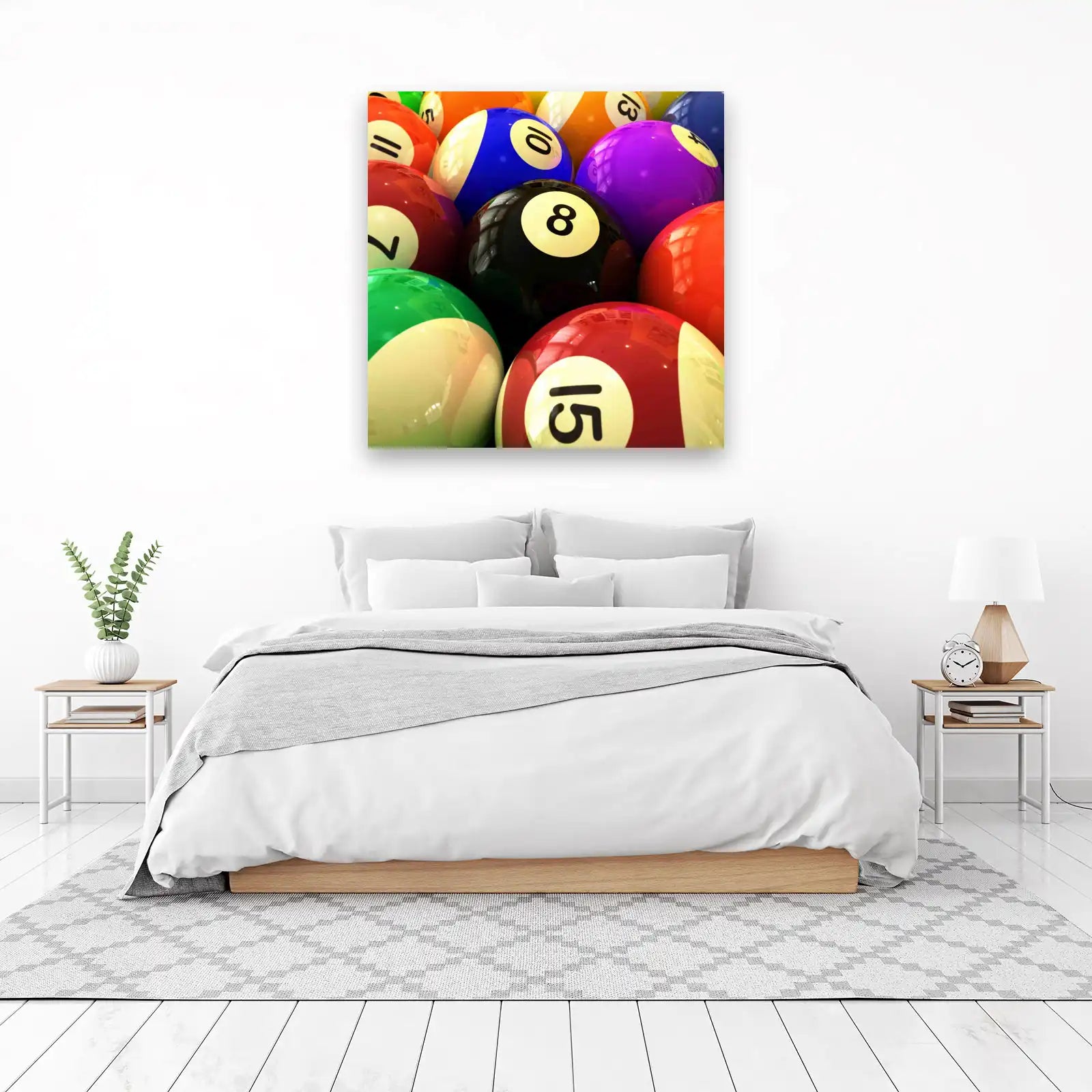 Vibrant Pool Balls Abstract Wall Art
