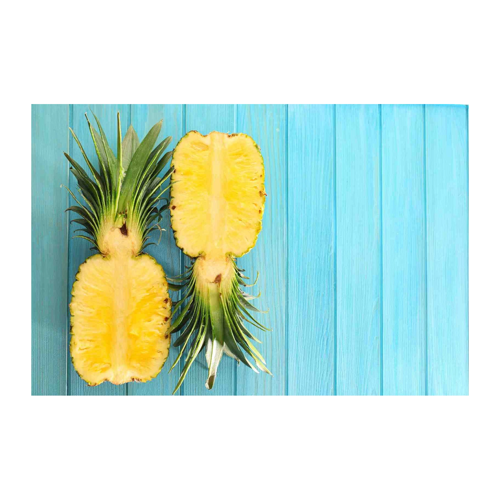 Vibrant Tropical Pineapple Halves Wall Art
