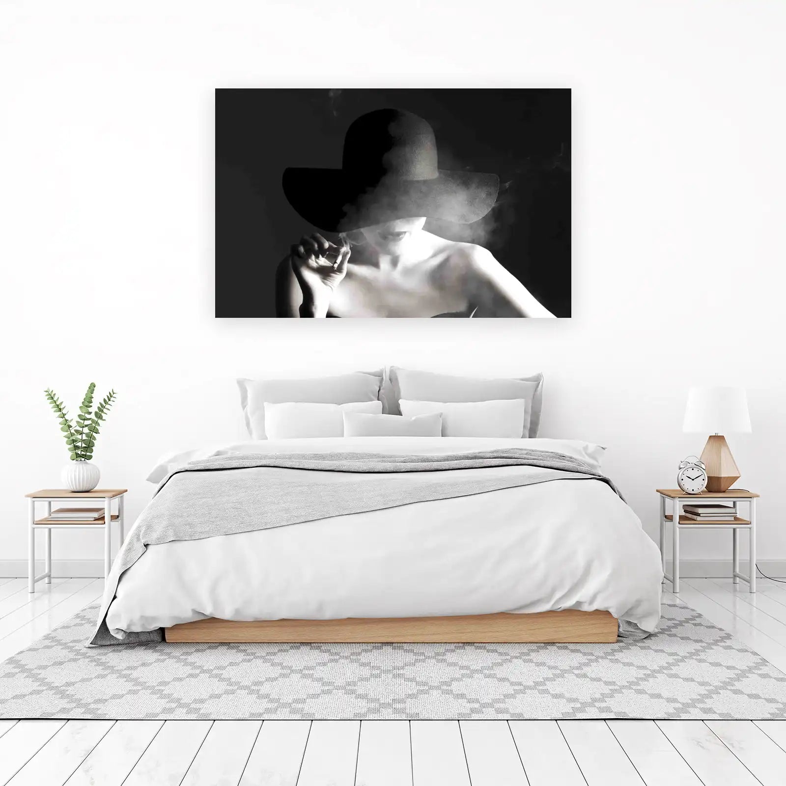 Mysterious Femme Fatale Chic Hat Wall Art