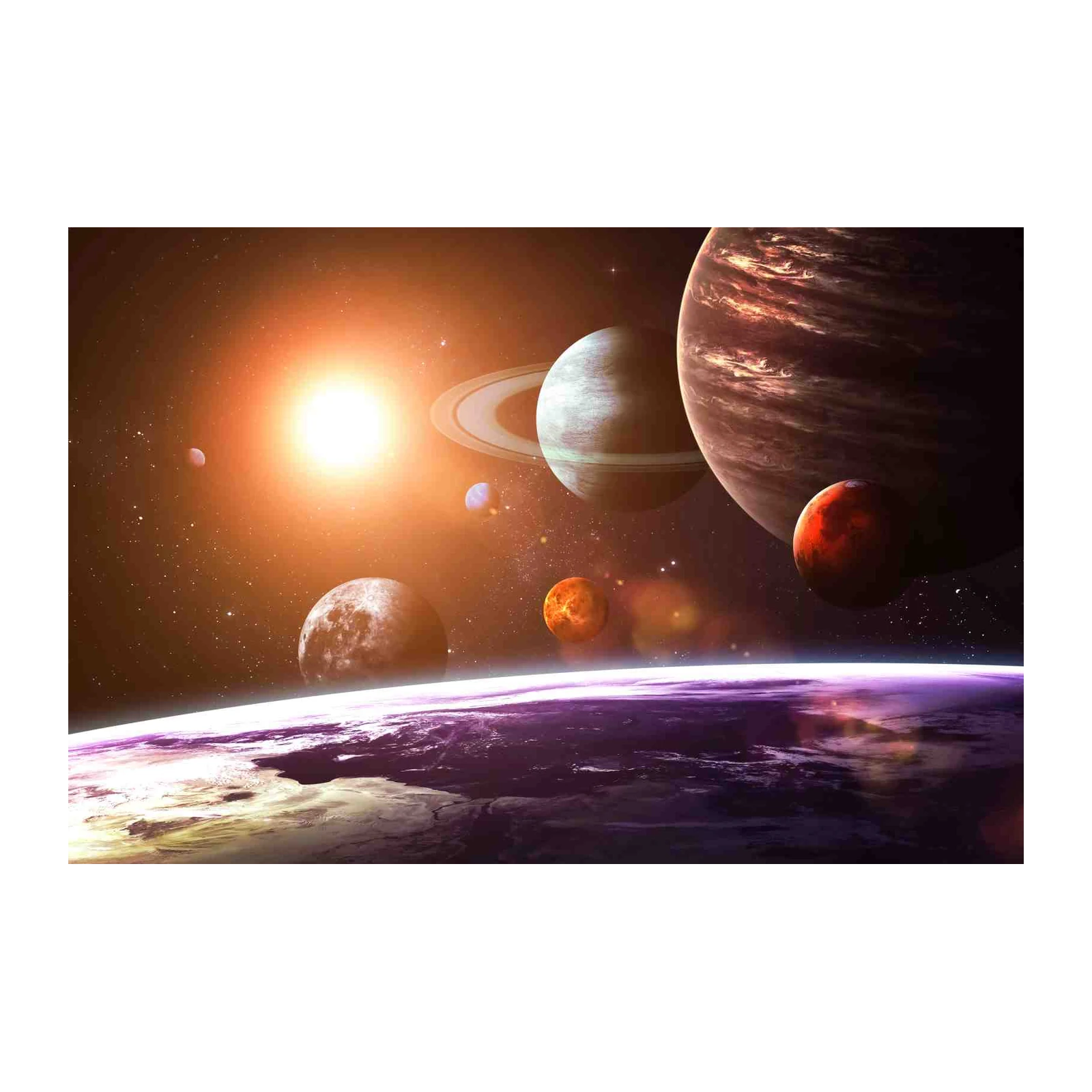 Cosmic Solar System Planets Wall Art