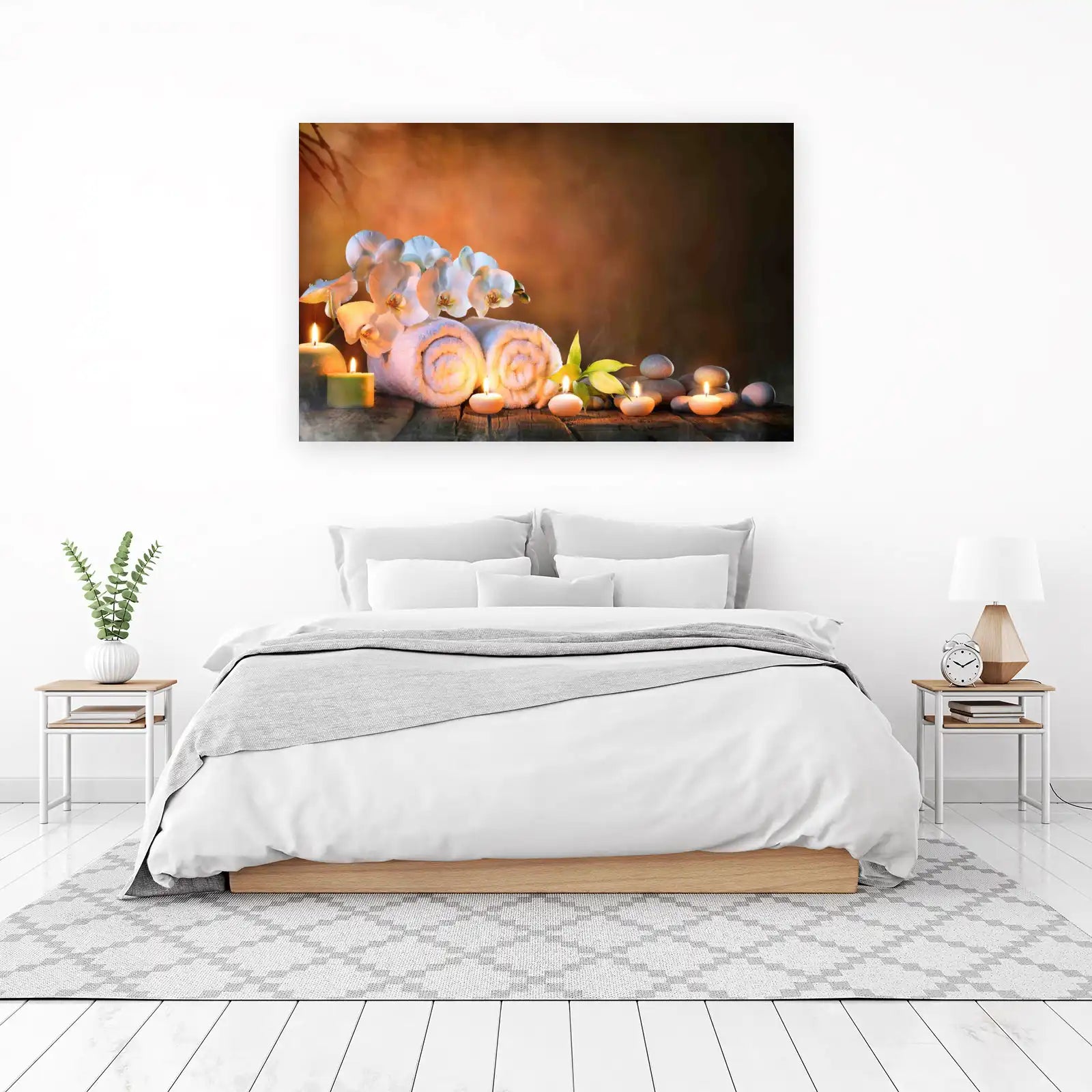 Serene Orchid Spa & Candle Wall Art