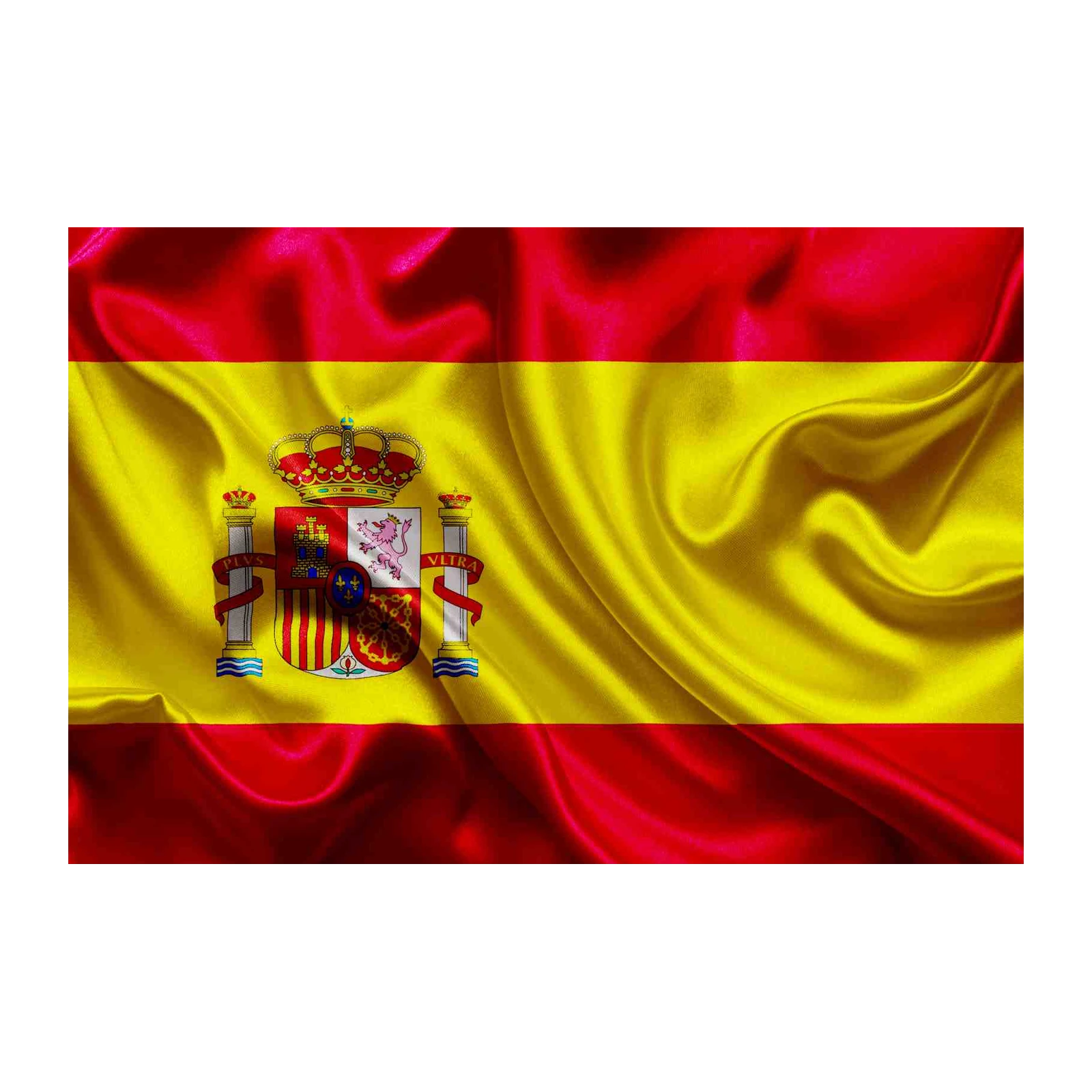 Vibrant Spanish Flag Silk Wall Art
