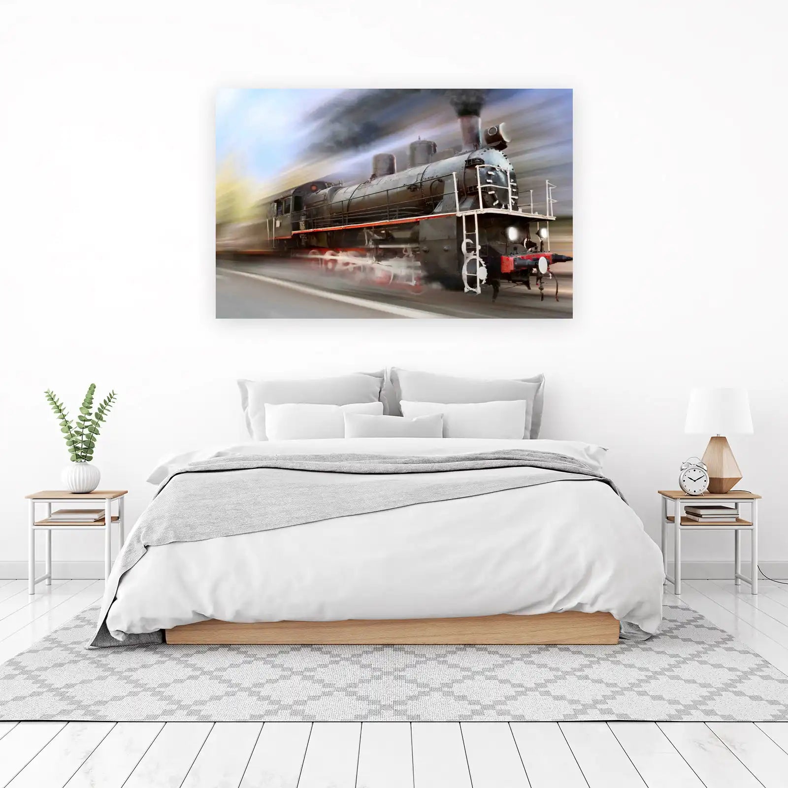 Vintage Steam Train Power Wall Art