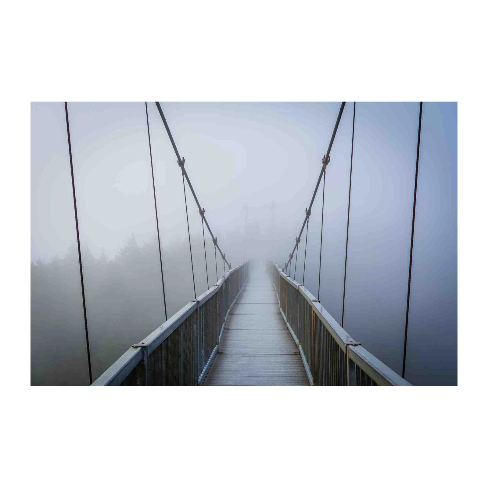 Misty Bridge Serenity Wall Art