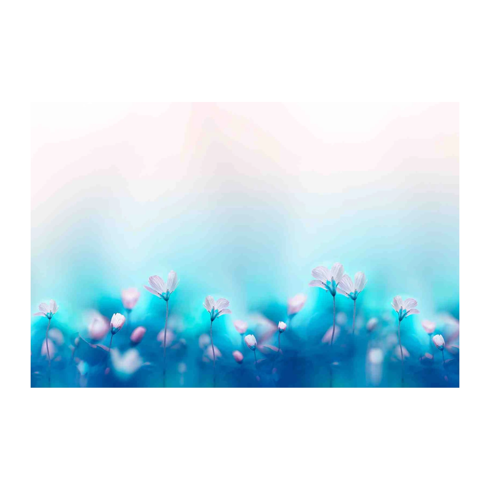 Serene Blue Floral Dream Wall Art