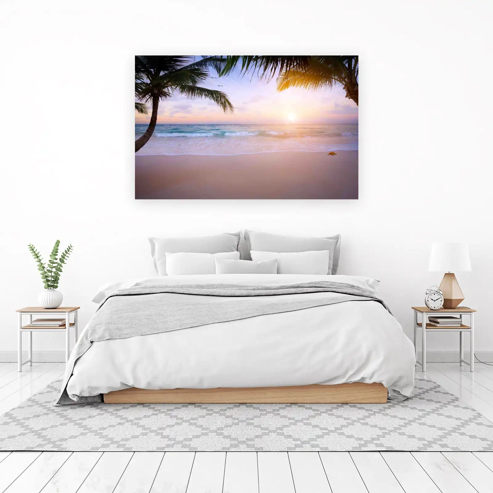 Serene Tropical Beach Sunset Wall Art
