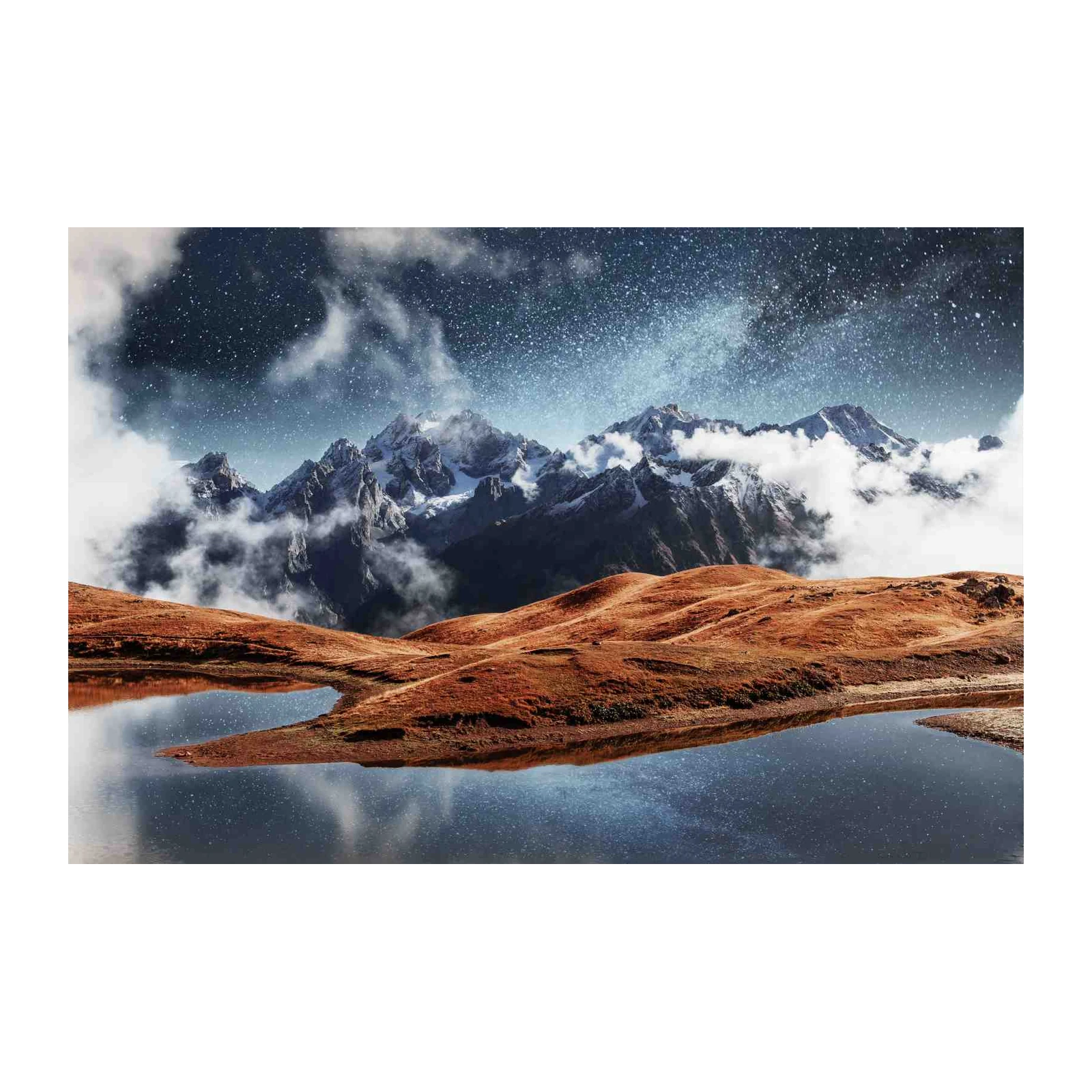 Majestic Mountain Sky Reflects Wall Art