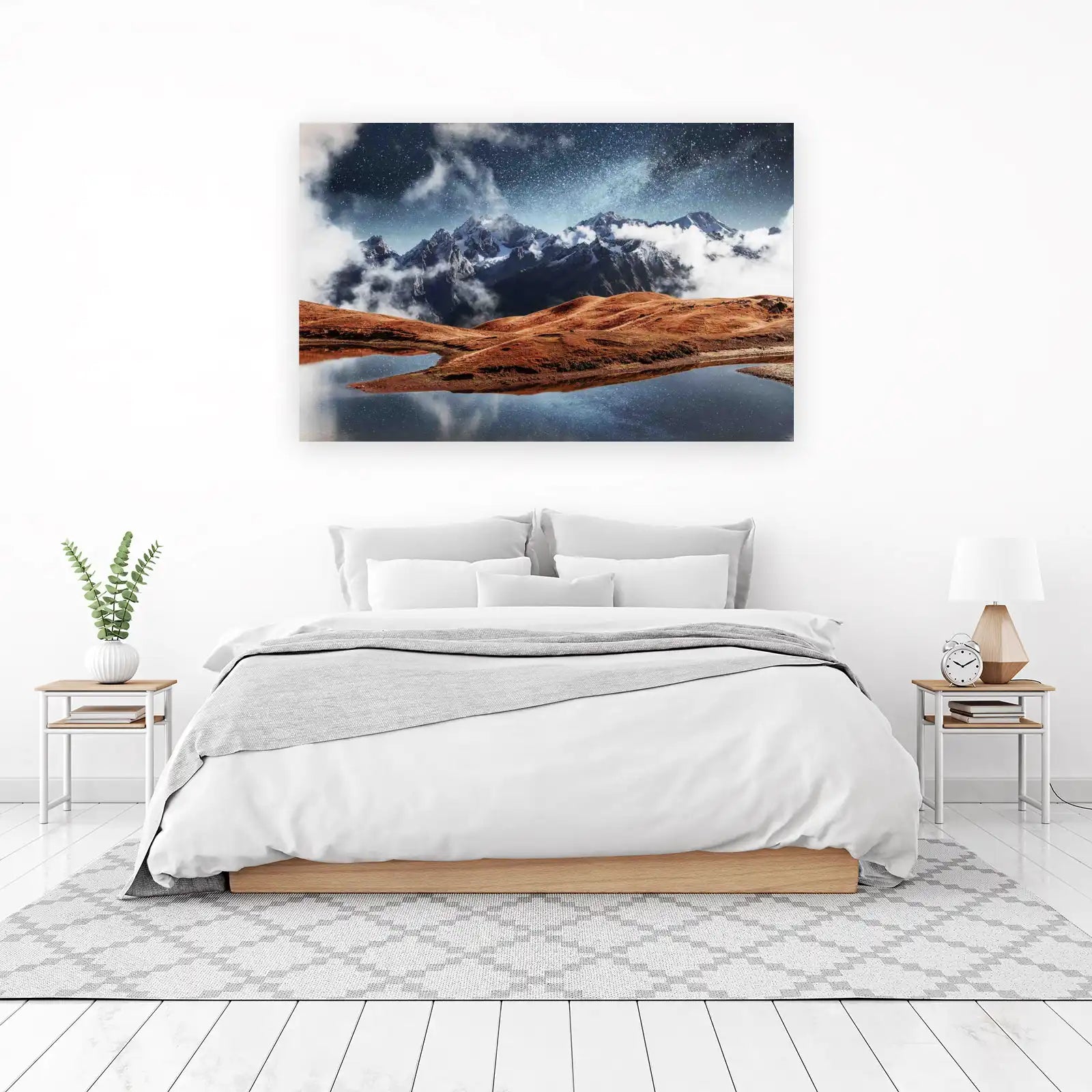 Majestic Mountain Sky Reflects Wall Art