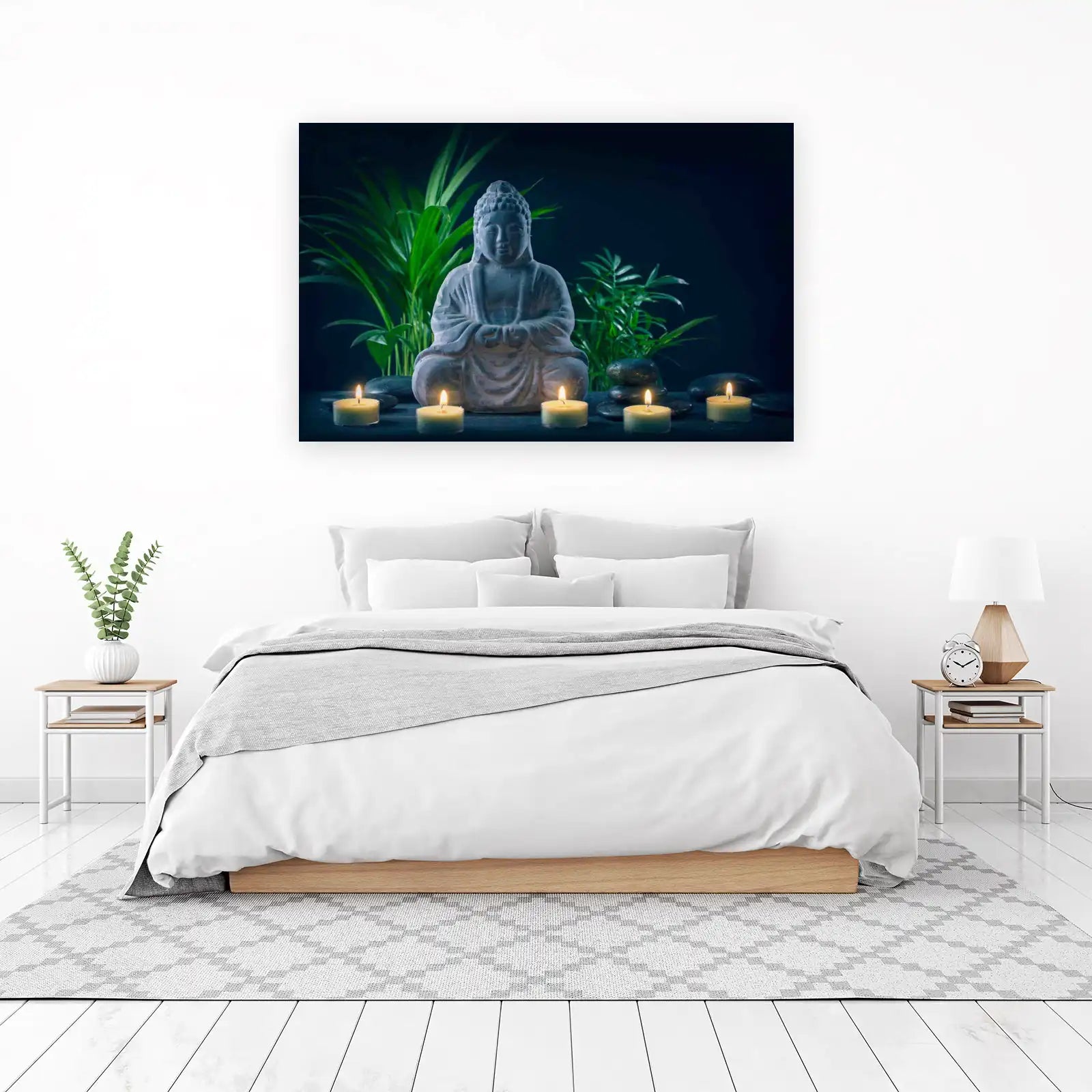 Zen Buddha & Candles Serenity Wall Art