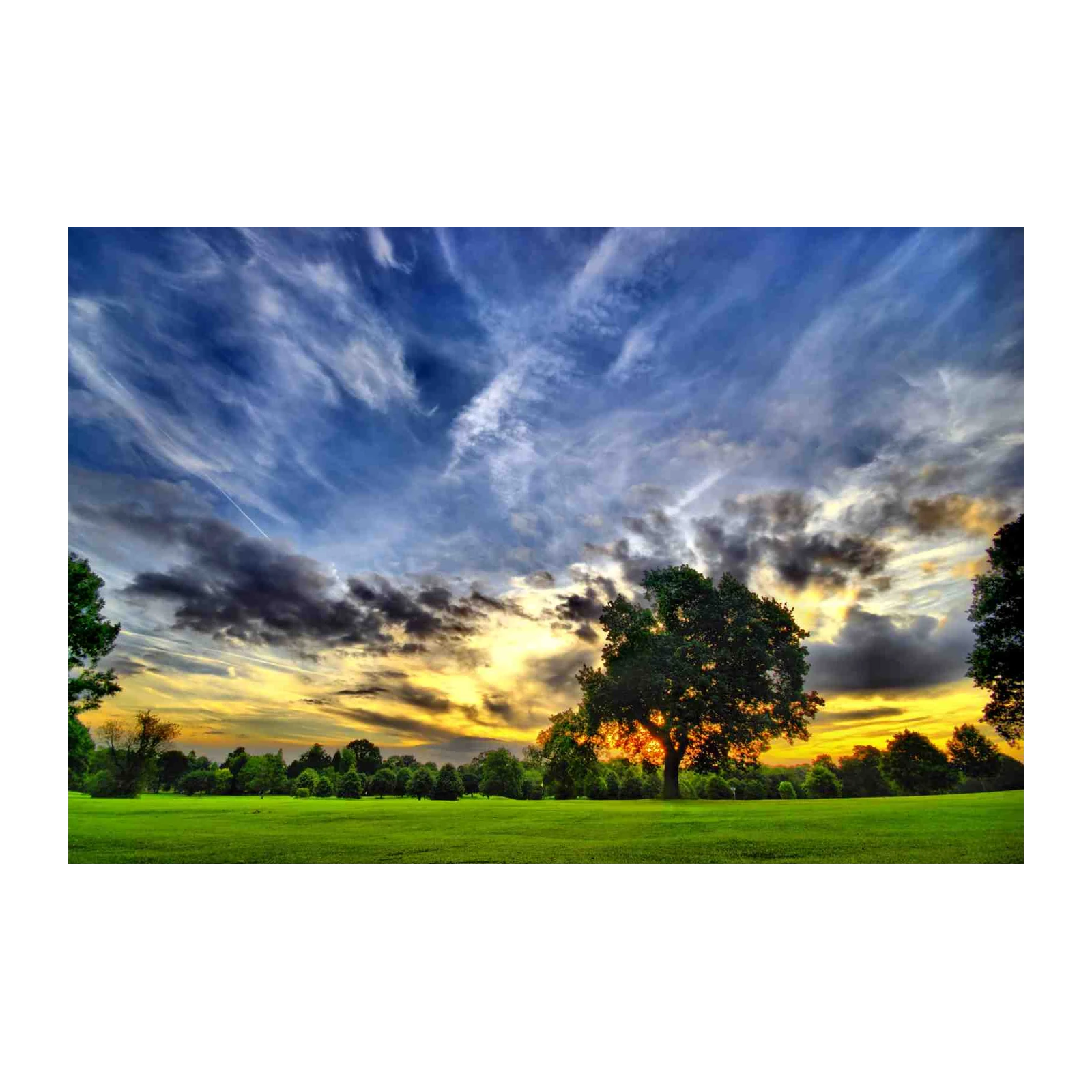 Dramatic Sunset Landscape Wall Art