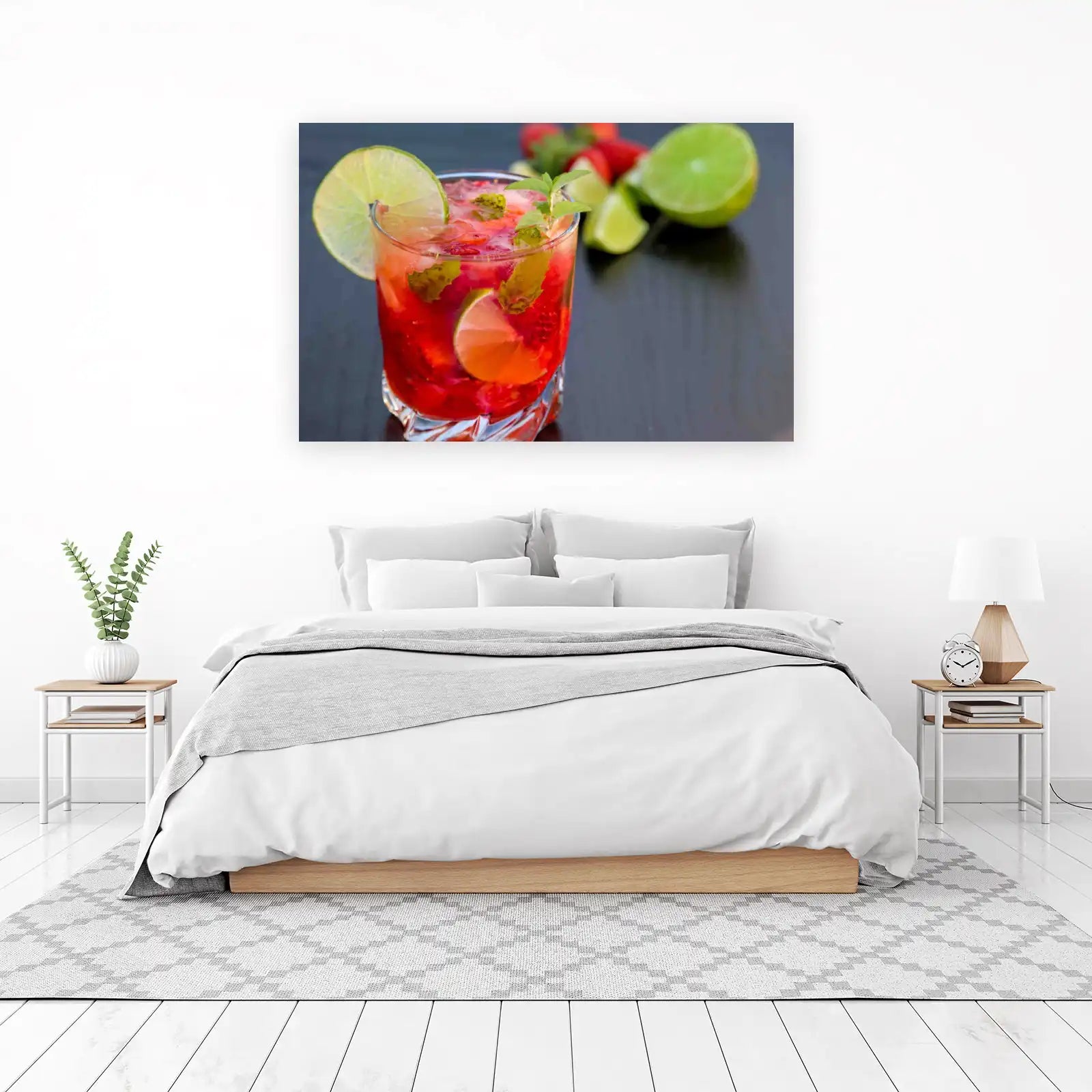 Refreshing Strawberry Mojito Drink Wall Art