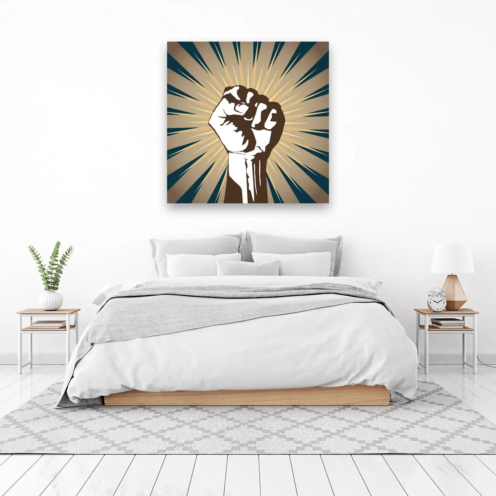 Fist of Power Motivational Wall Art