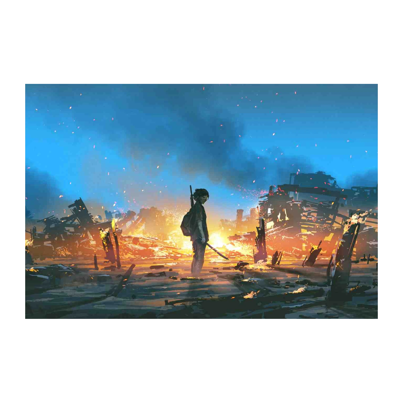 Post-Apocalyptic Warrior Wall Art