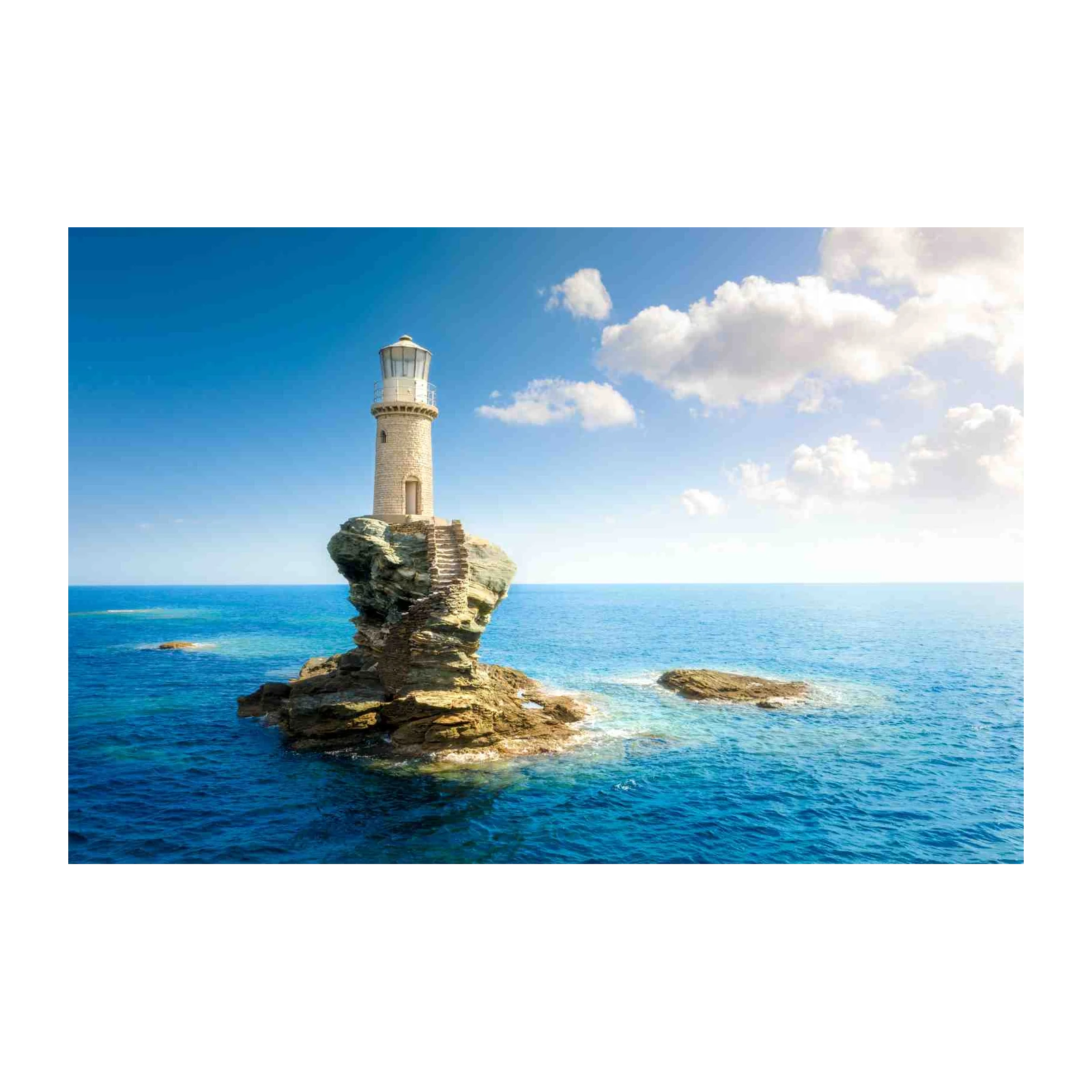 Tranquil Lighthouse Ocean View Wall Art