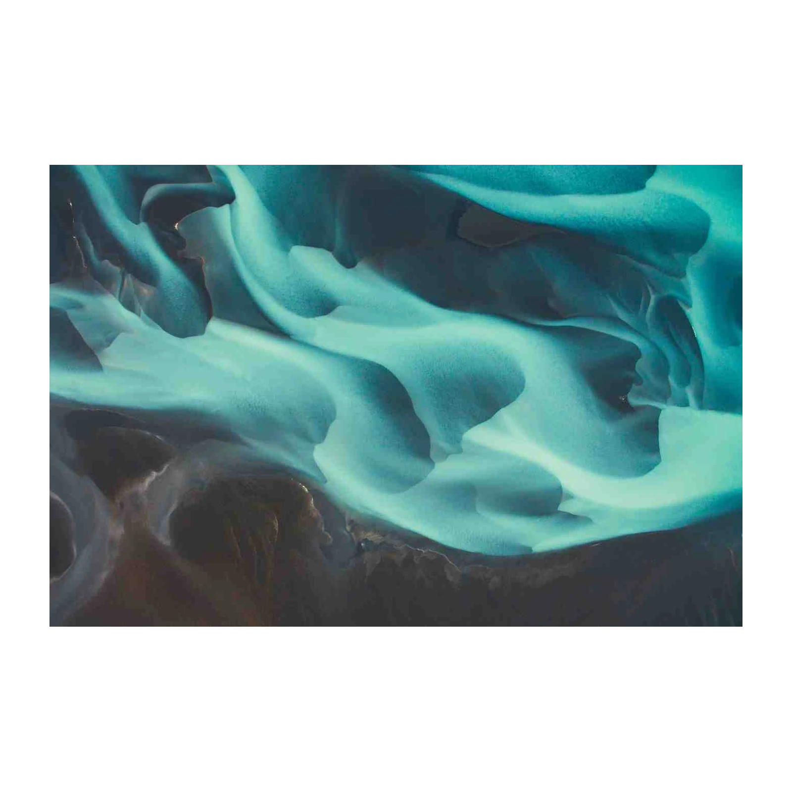 Turquoise River Flow Abstract Wall Art