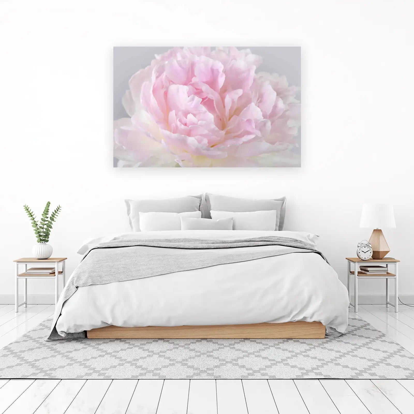 Soft Pink Peony Floral Nature Wall Art