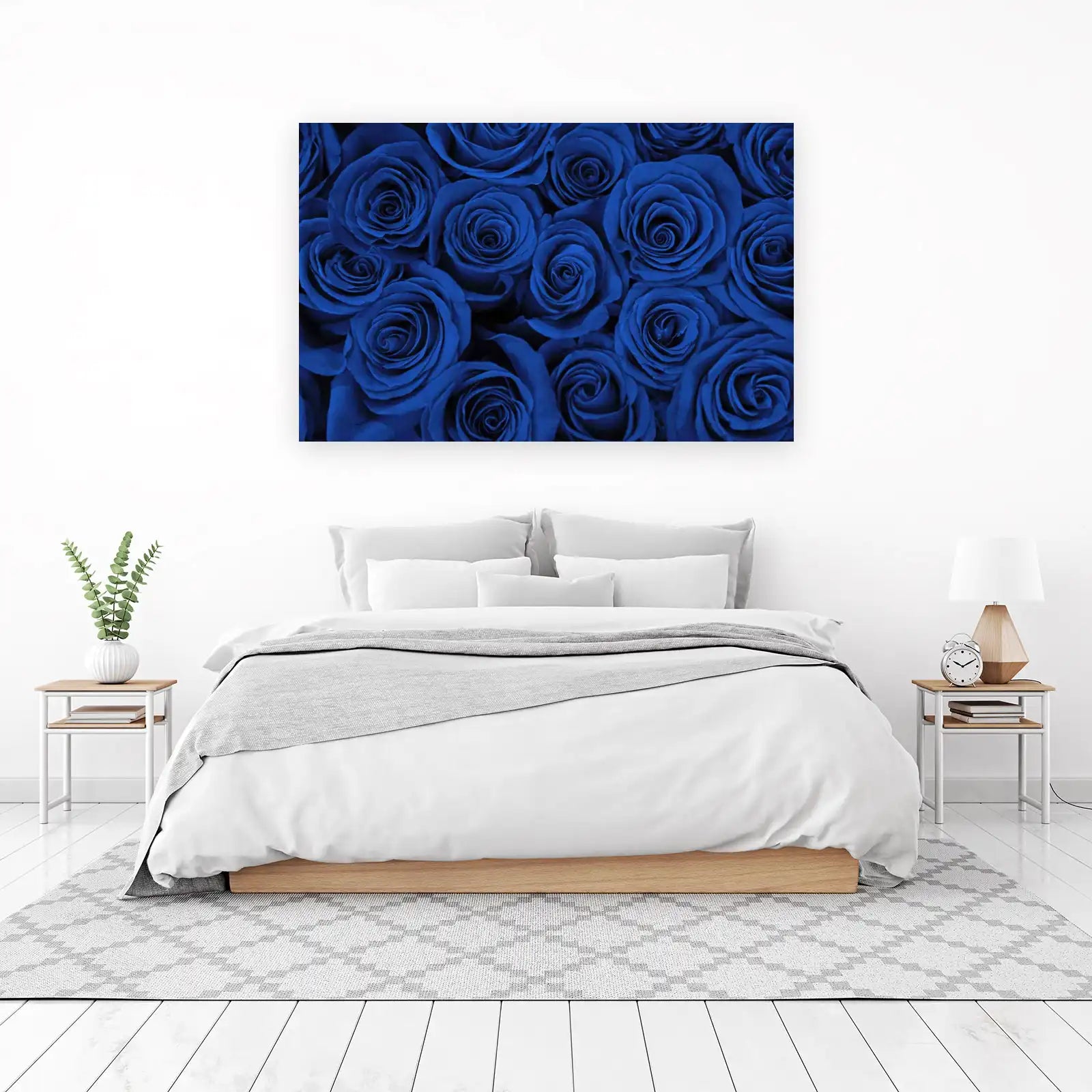 Vibrant Blue Roses Wall Art Wall Art