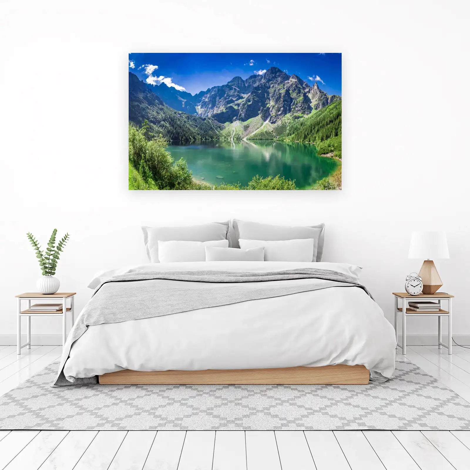 Serene Mountain Lake Landscape Wall Art