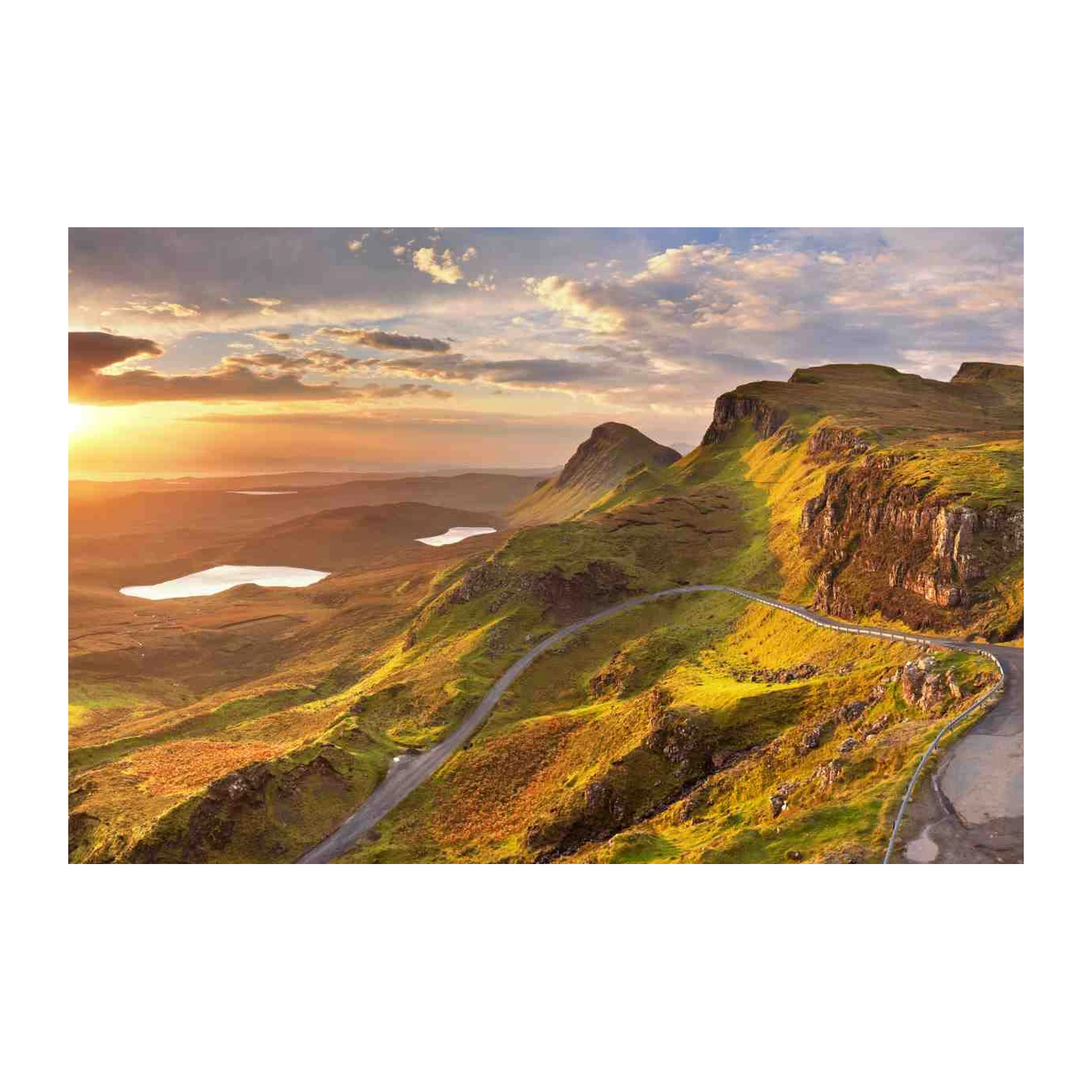 Serene Scottish Highlands Road Wall Art