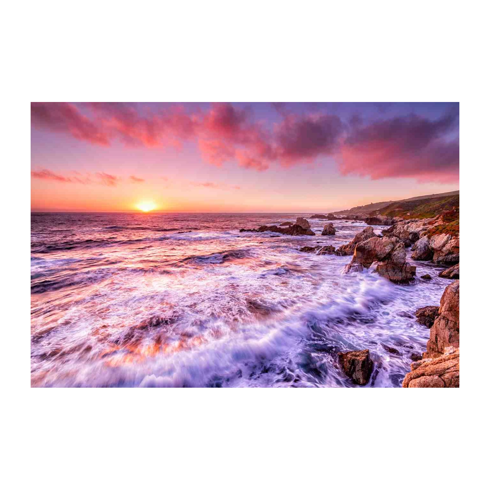 Coastal Sunset Seascape Wall Art