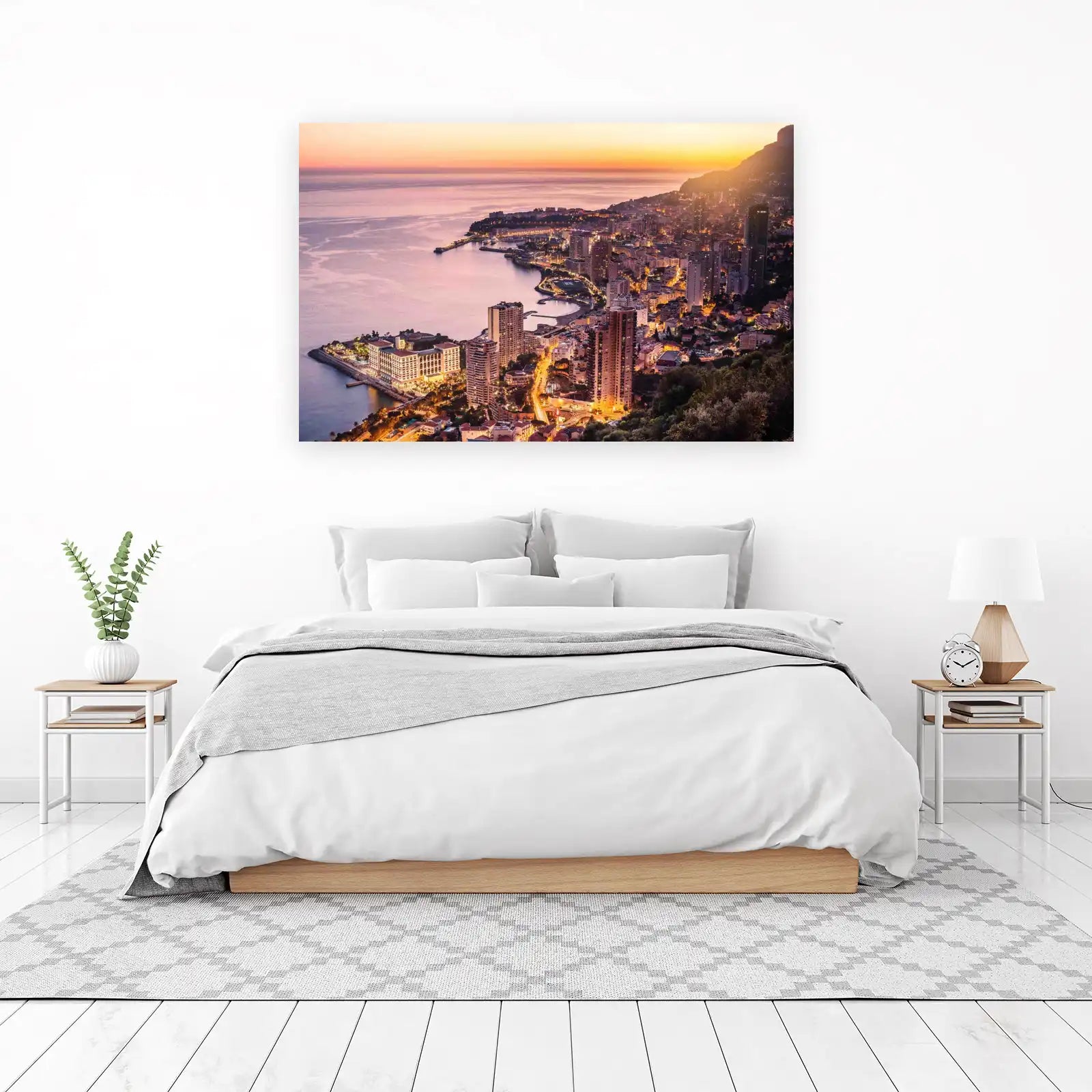 Monaco Skyline Sunset Wall Art Wall Art