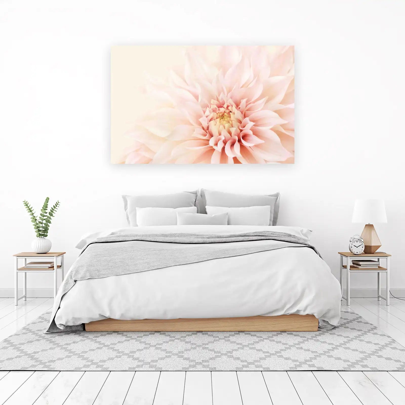 Blush Pink Dahlia Blossom Wall Art