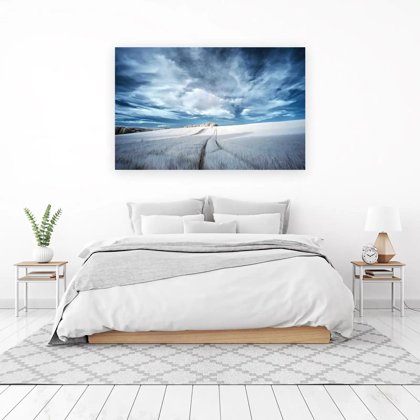 Ethereal Winter Field Landscape Wall Art