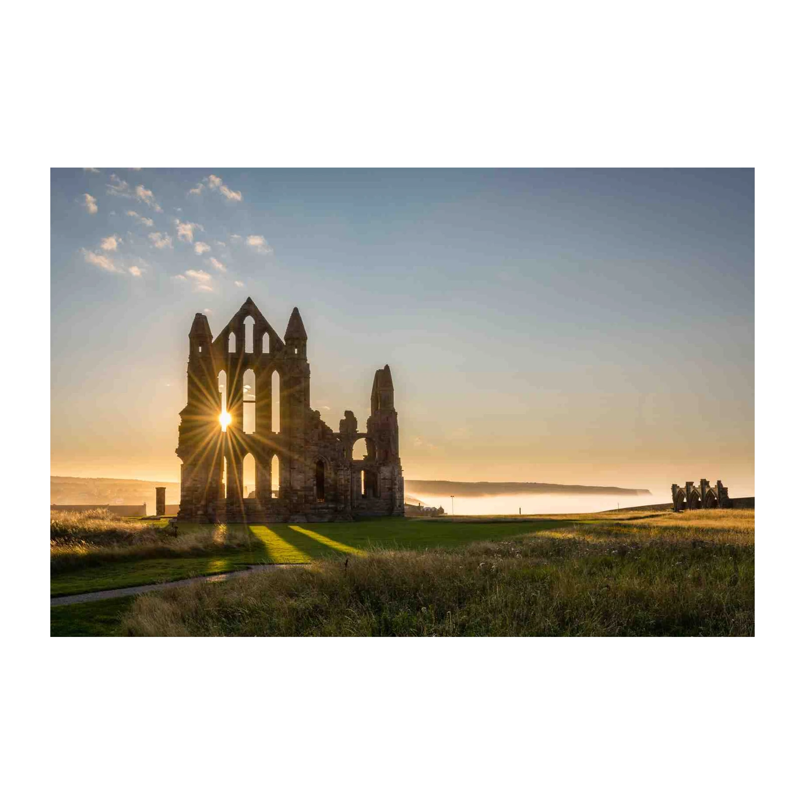 Historic Abbey Ruins Sunrise Wall Art