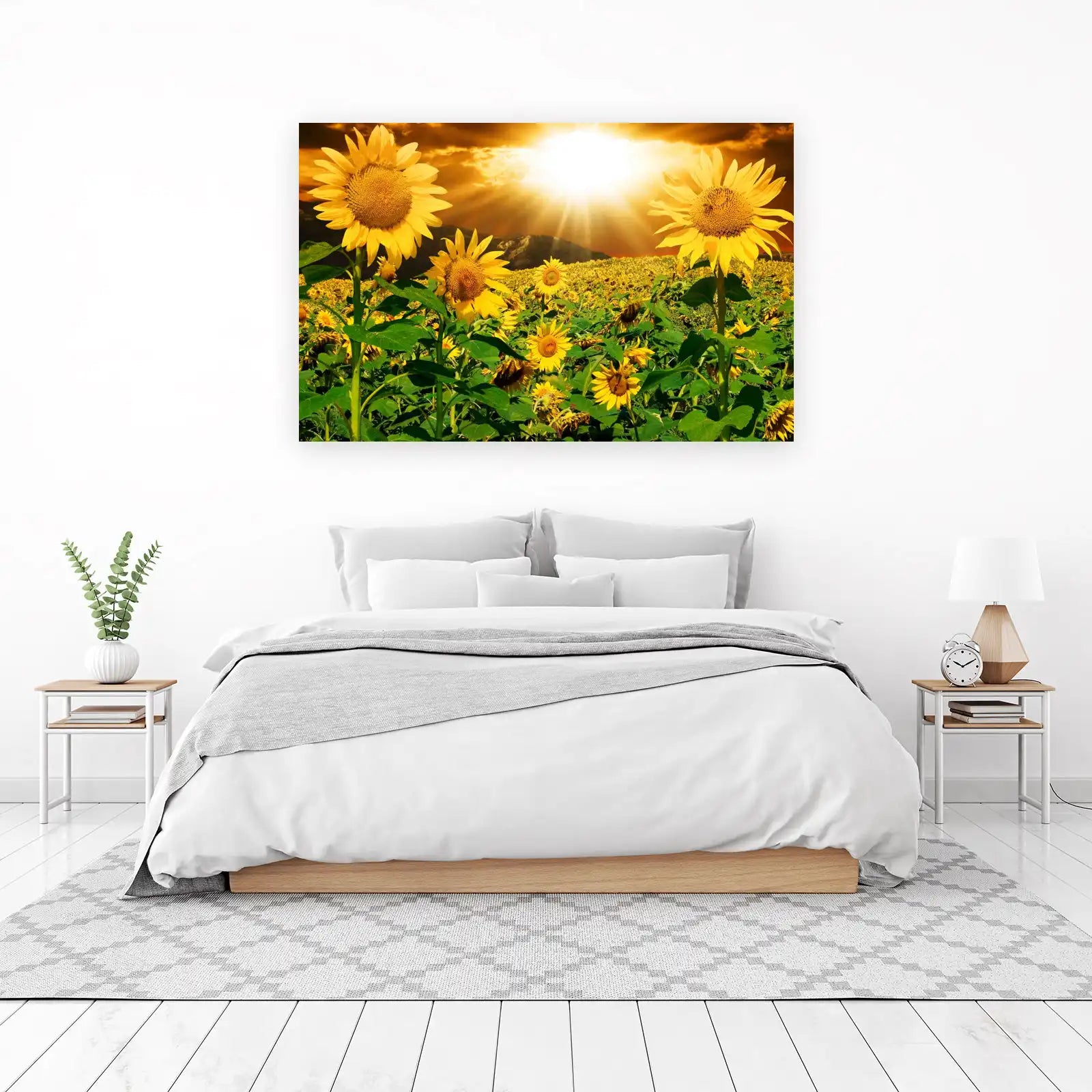 Golden Sunflower Field Wall Art